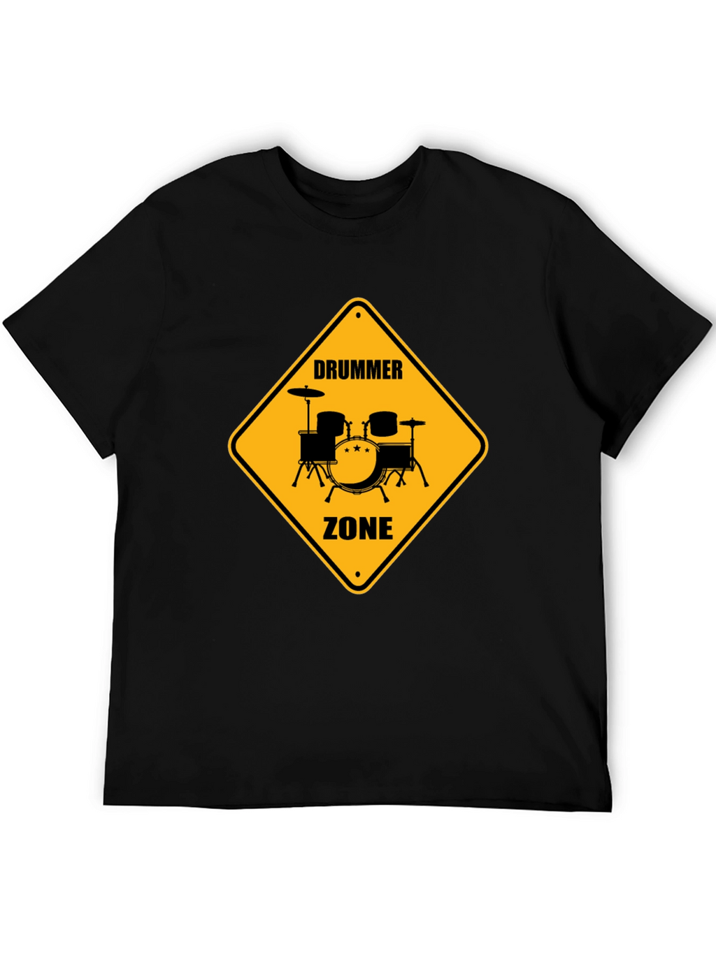 Drummer Zone Graphic Tee - Black Cotton T-Shirt