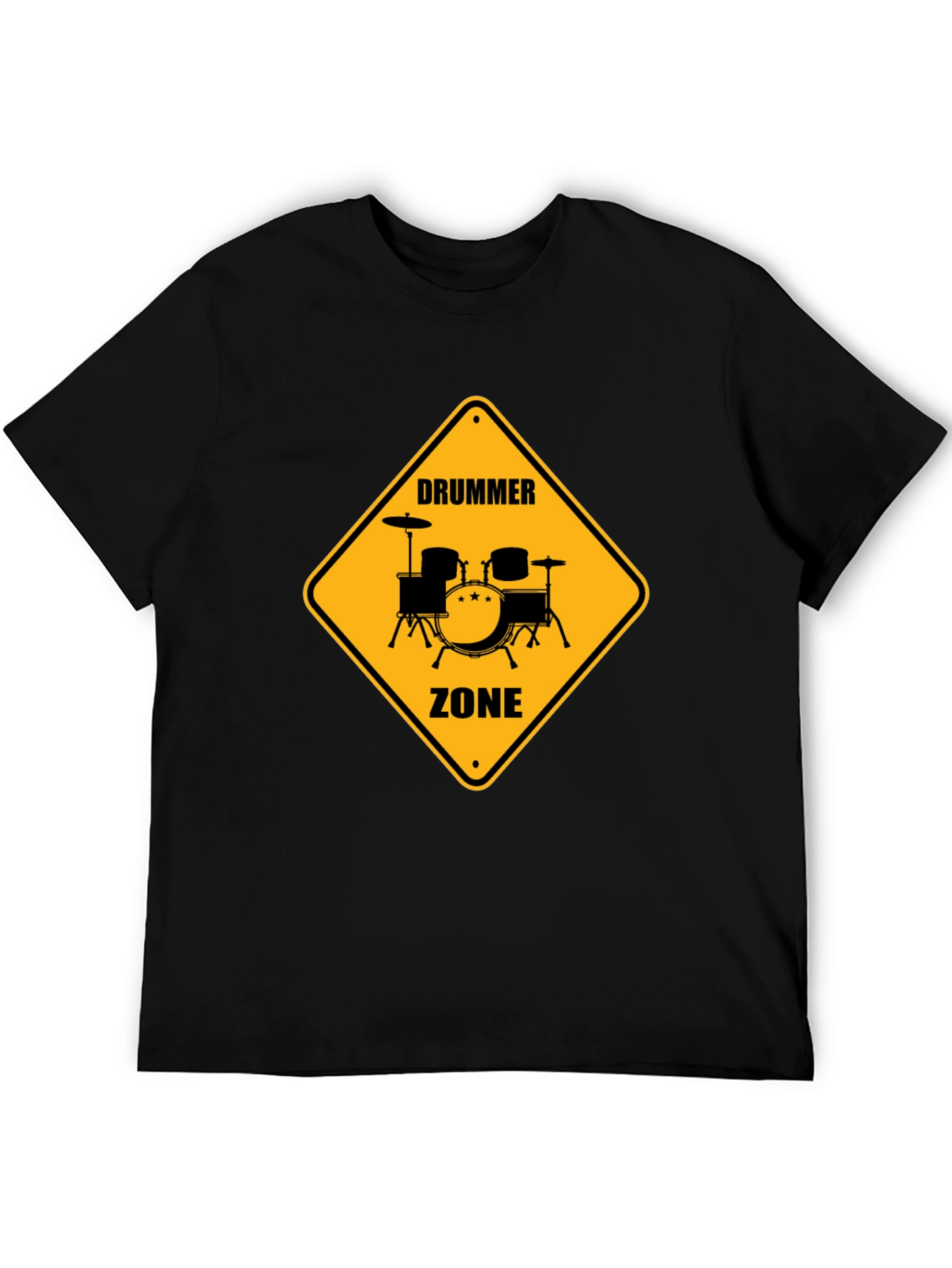Drummer Zone Graphic Tee - Black Cotton T-Shirt