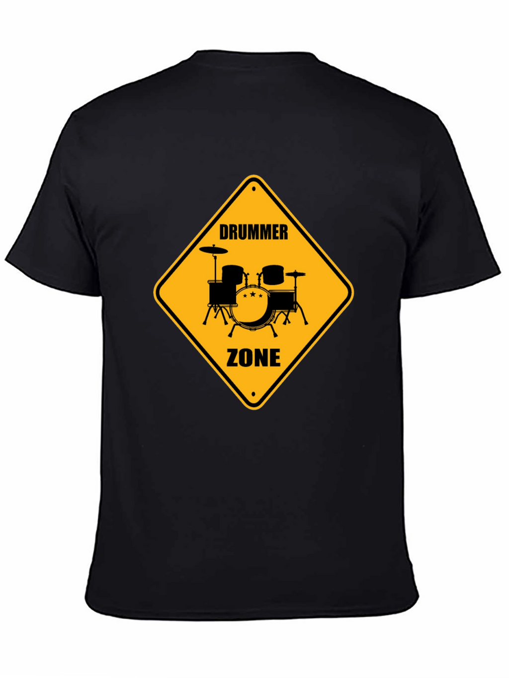 Drummer Zone Graphic Tee - Black Cotton T-Shirt