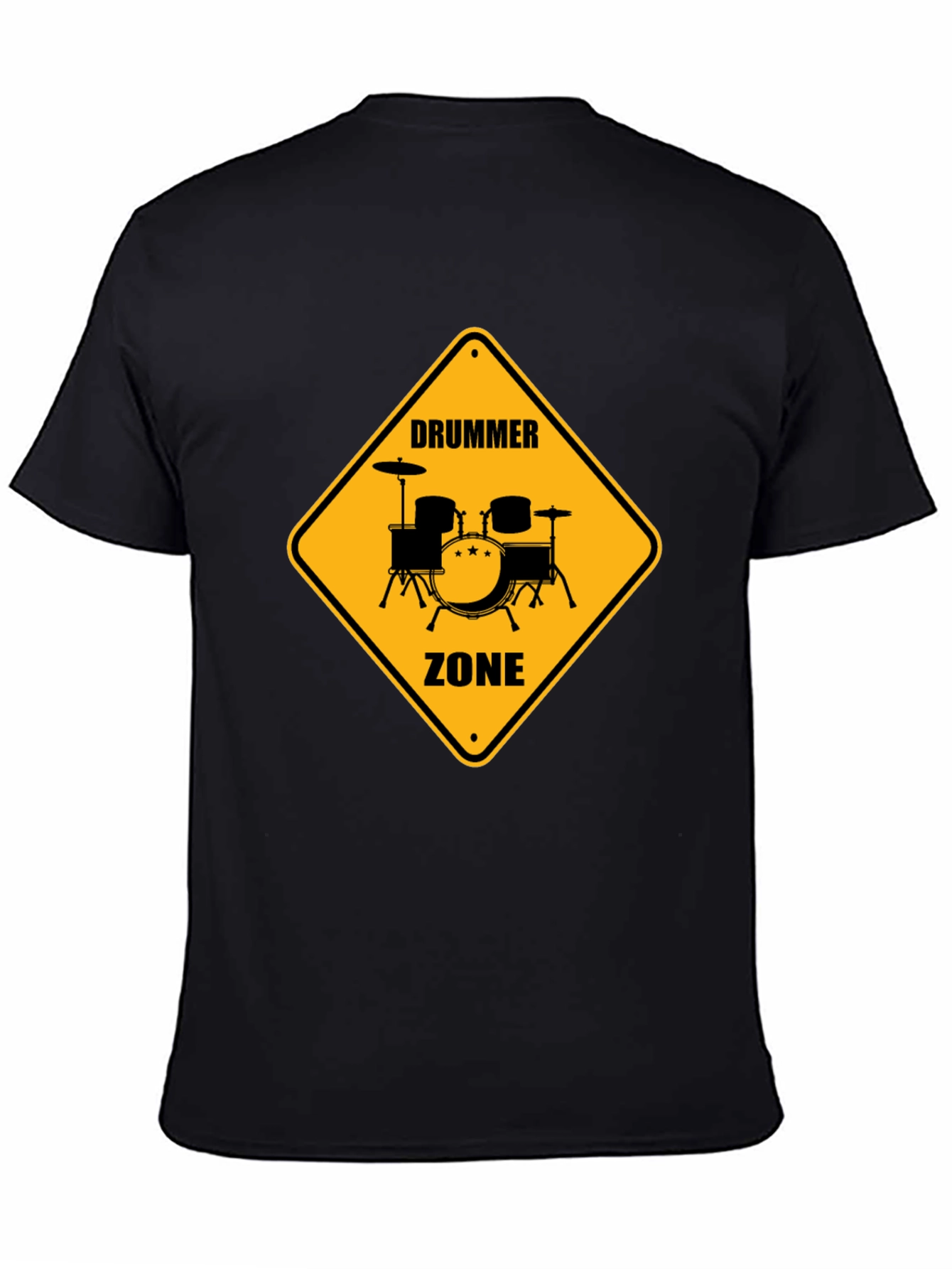 Drummer Zone Graphic Tee - Black Cotton T-Shirt