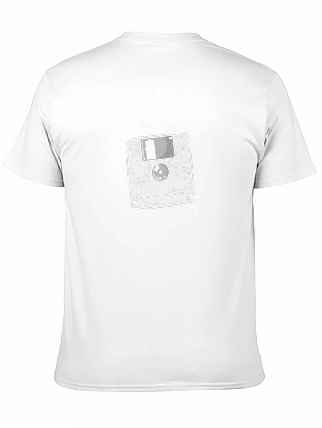 Retro Floppy Disk Graphic T-Shirt - Black