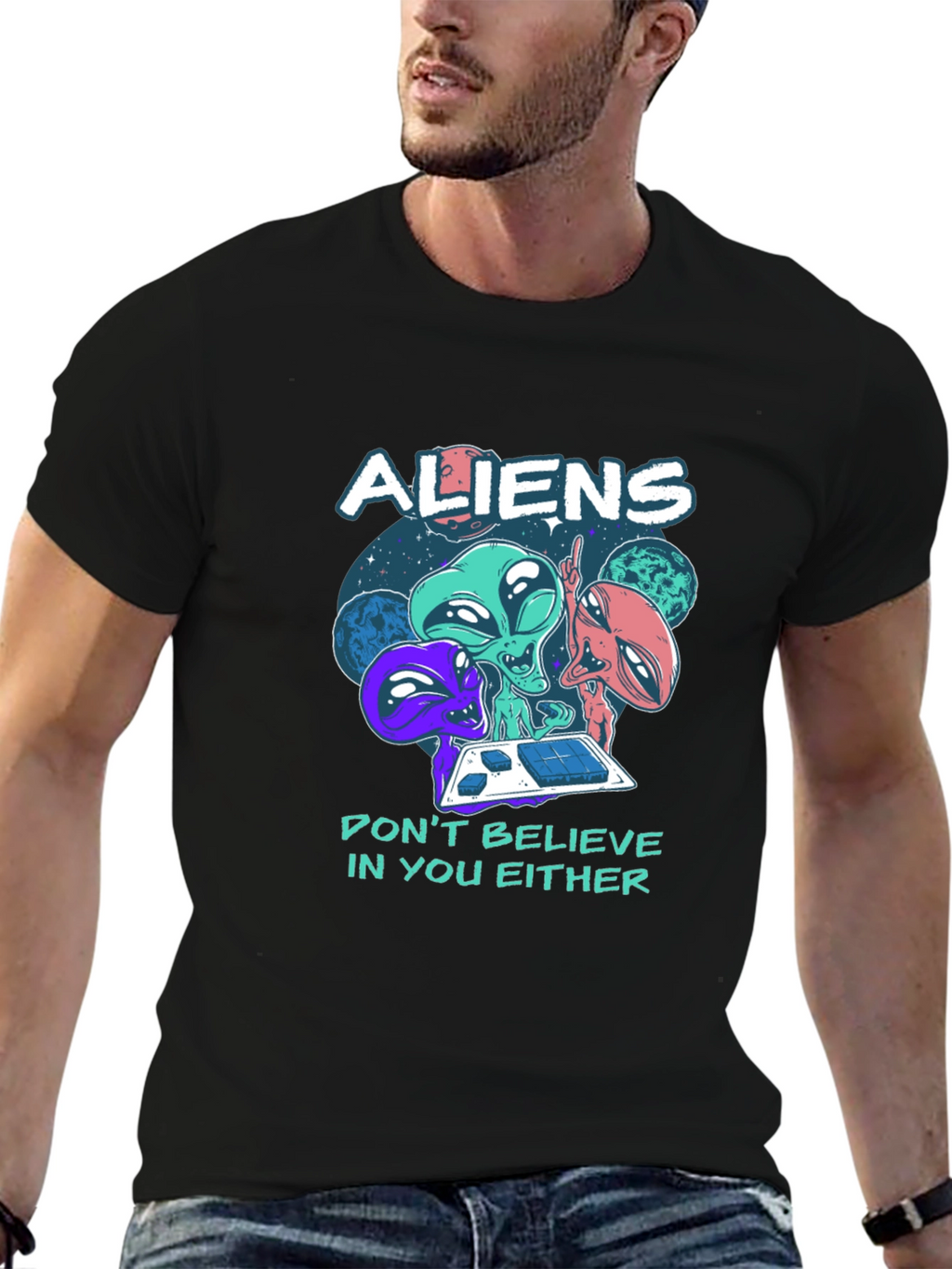 Aliens Graphic Tee - Dont Believe In You Either