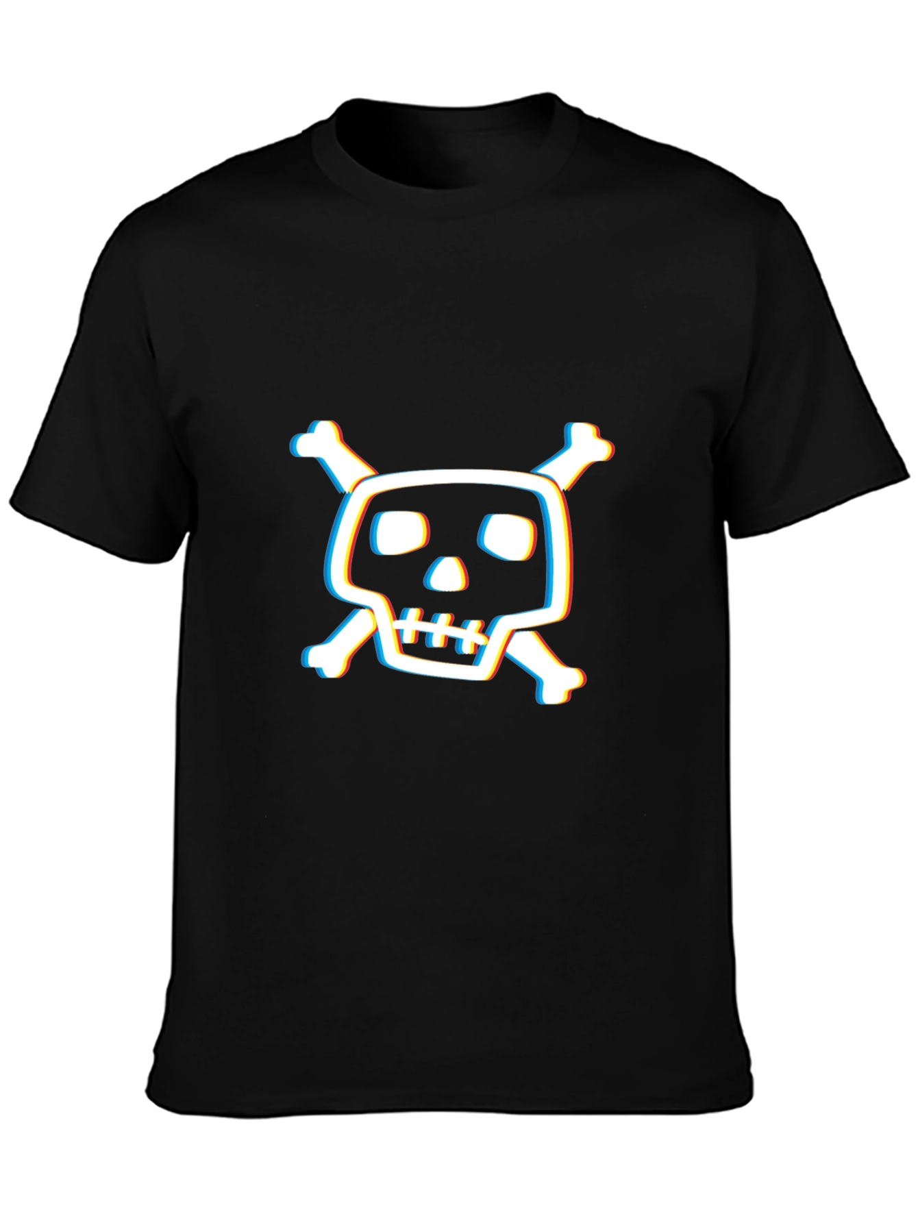 Skull & Crossbones Graphic Tee - Mens Black T-Shirt
