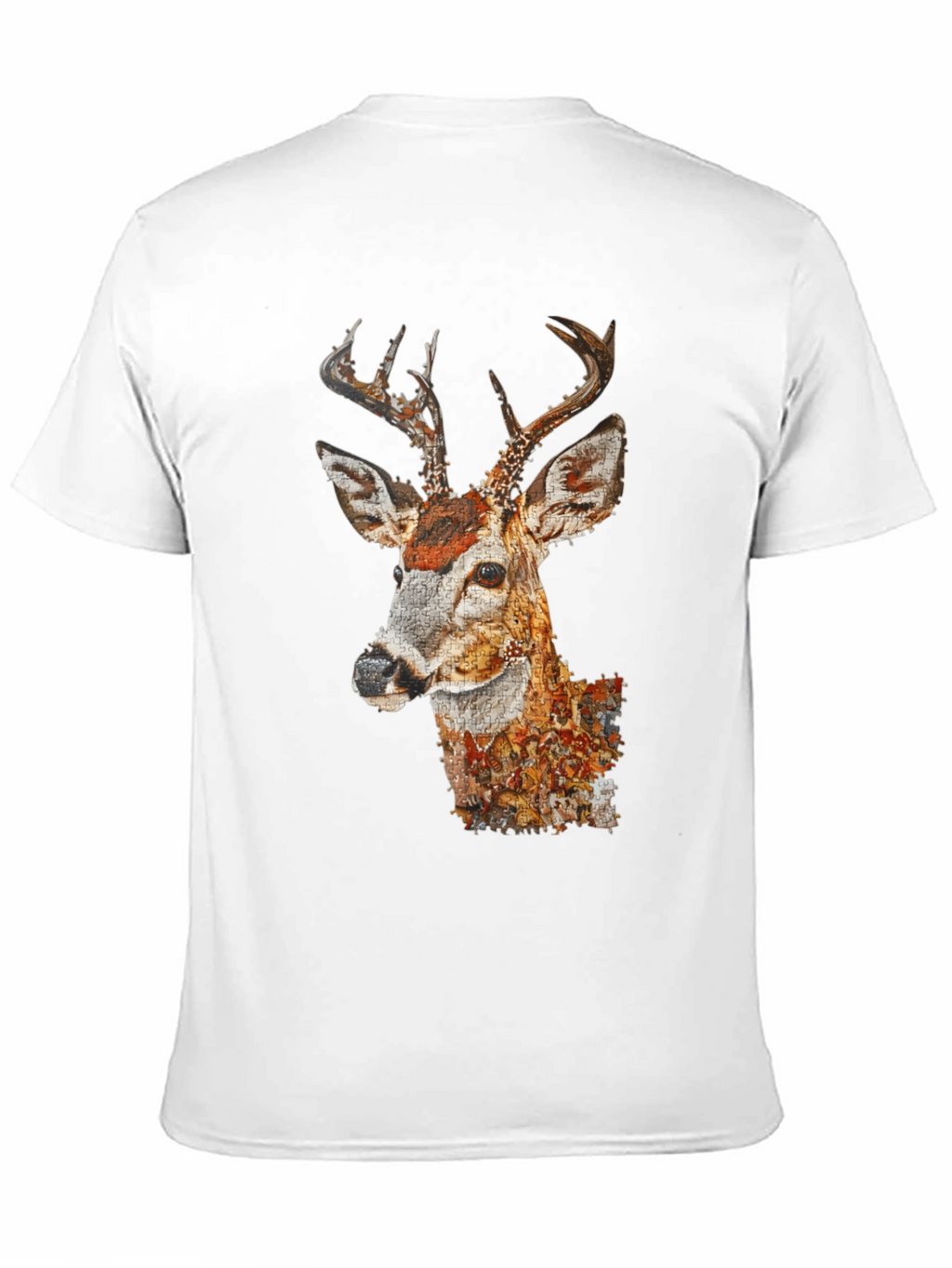 Deer Portrait Graphic Tee - Mens Black T-Shirt