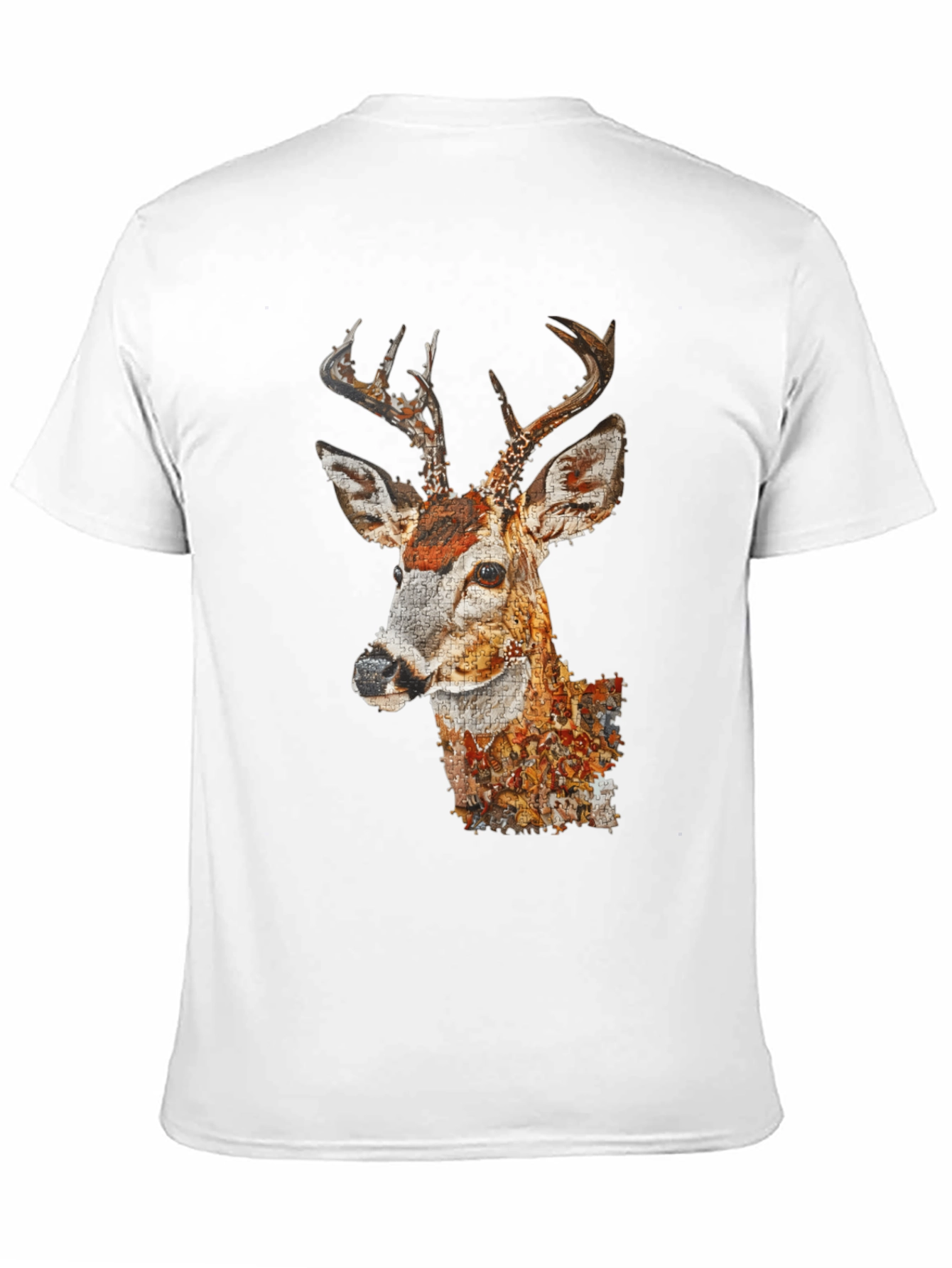 Deer Portrait Graphic Tee - Mens Black T-Shirt