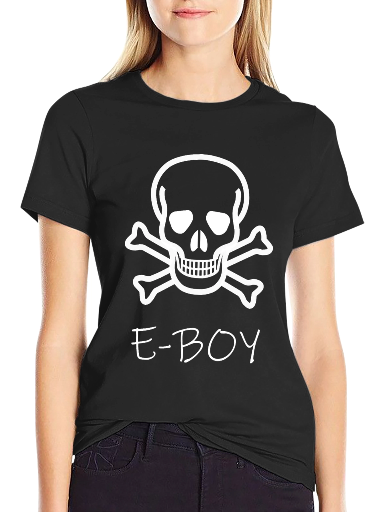 E-Boy Skull Graphic T-Shirt - Trendy Streetwear