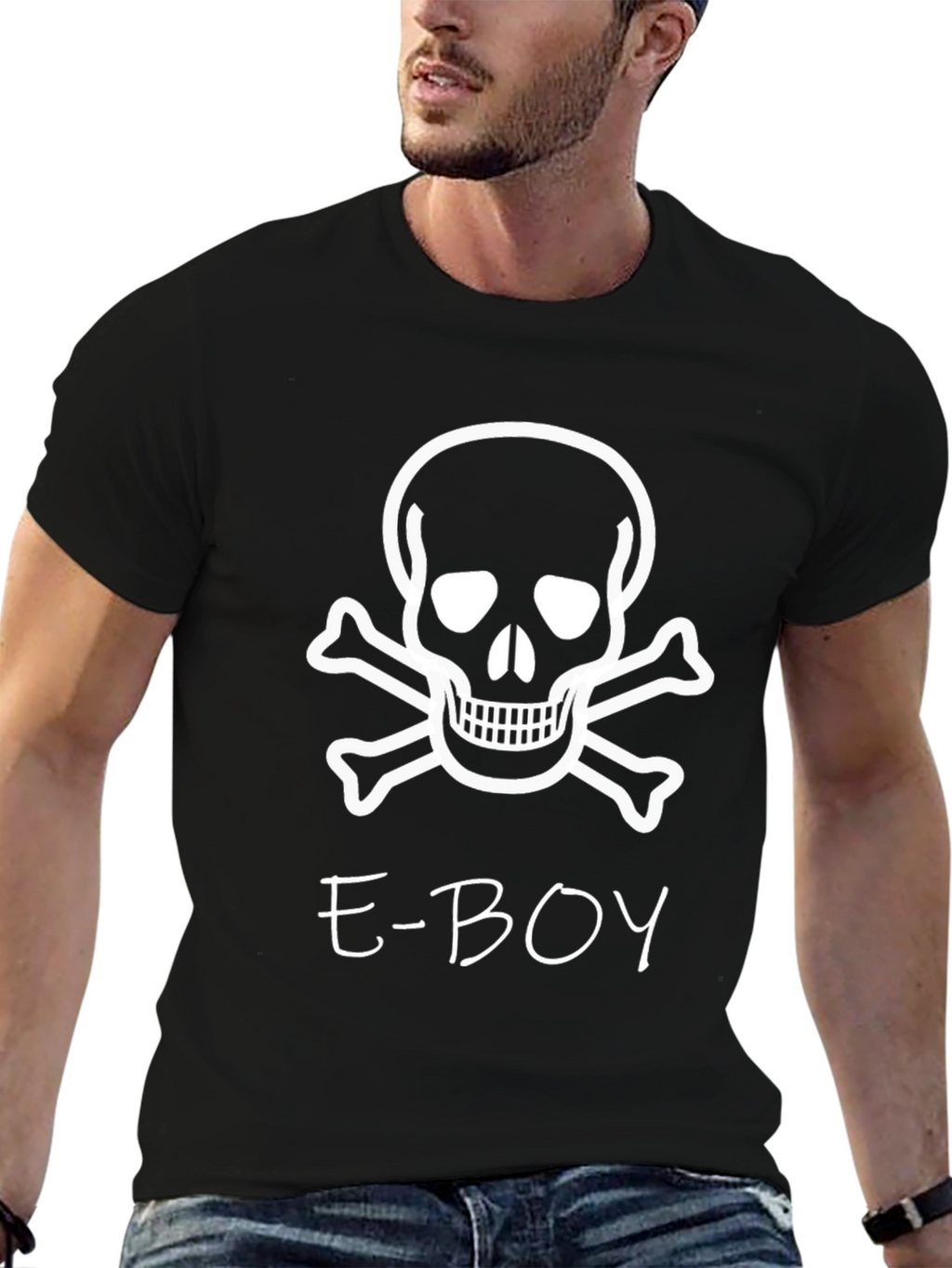 E-Boy Skull Graphic T-Shirt - Trendy Streetwear