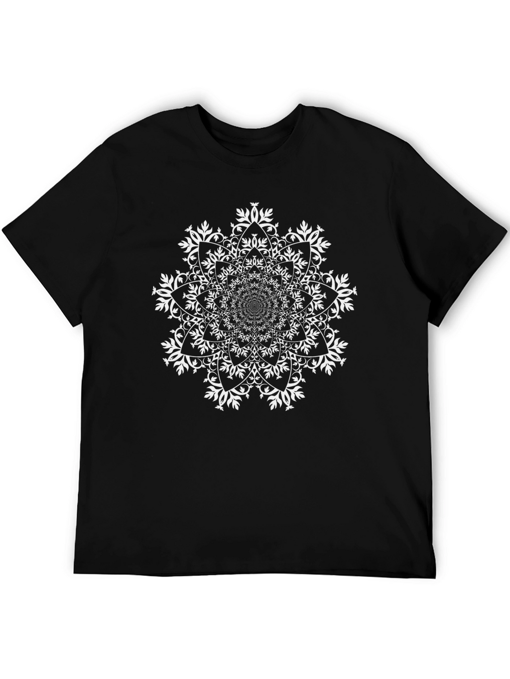 Mandala Graphic Tee - Black Casual Style