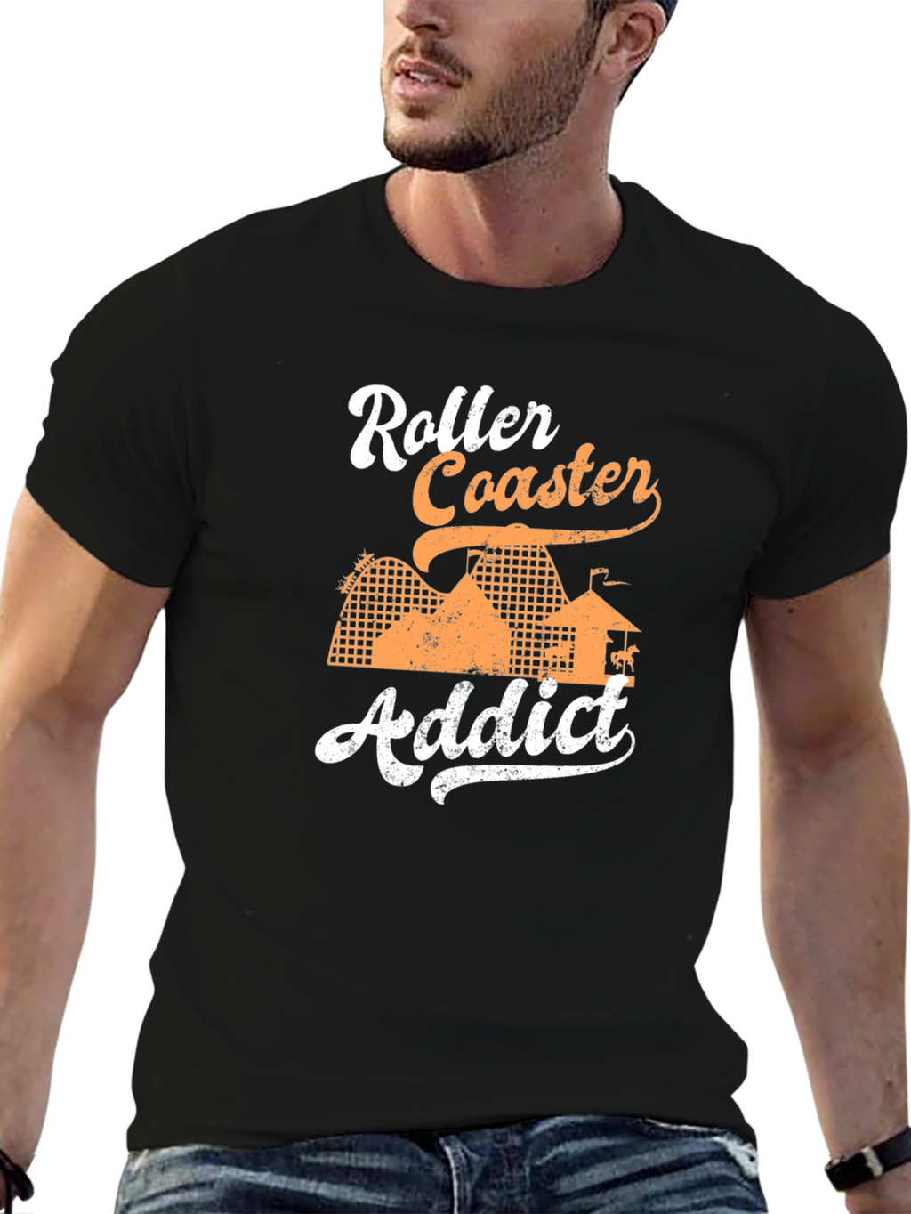 Roller Coaster Addict Graphic Tee