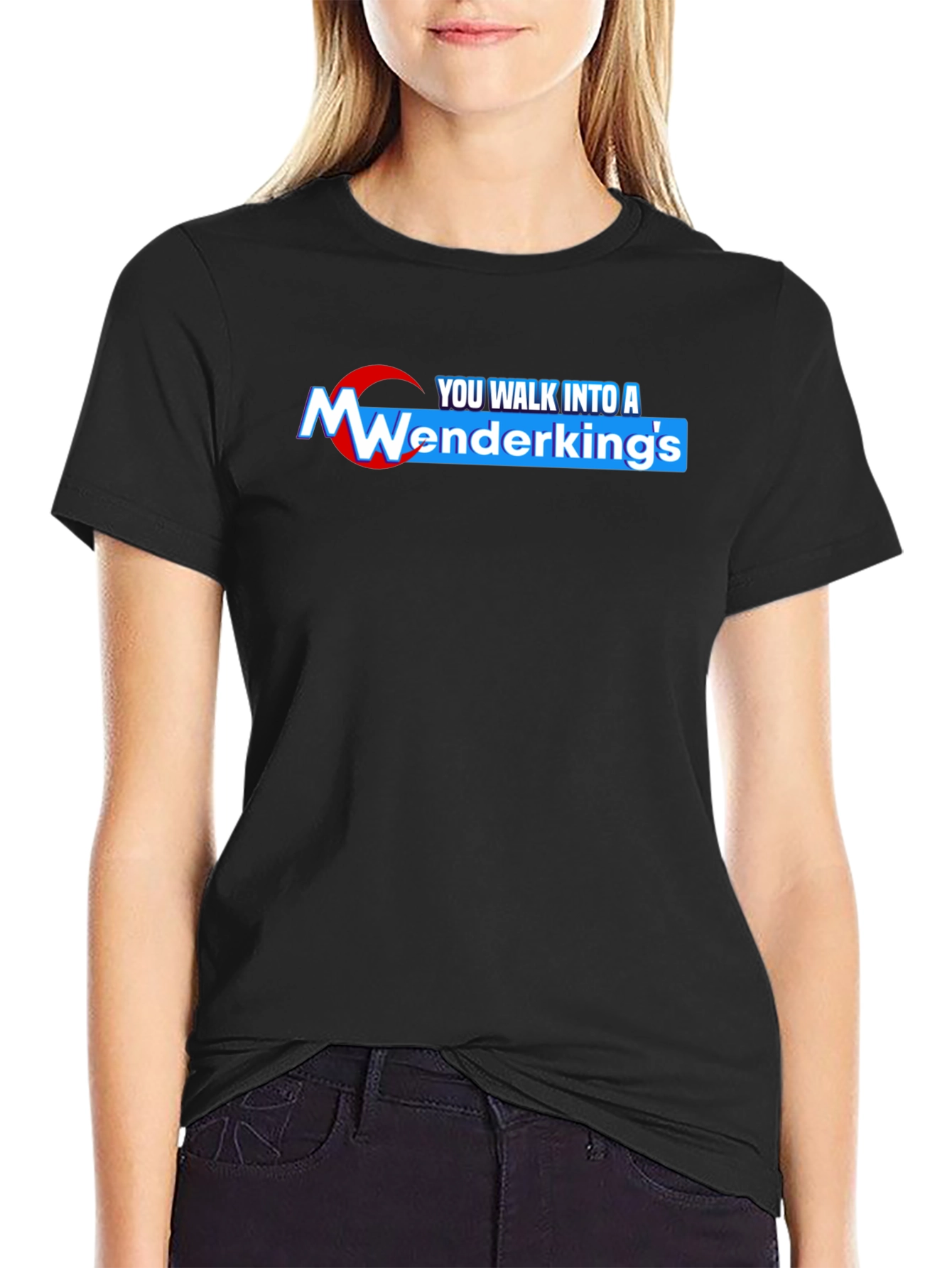 Wenderkings Black T-Shirt: You Walk Into A...