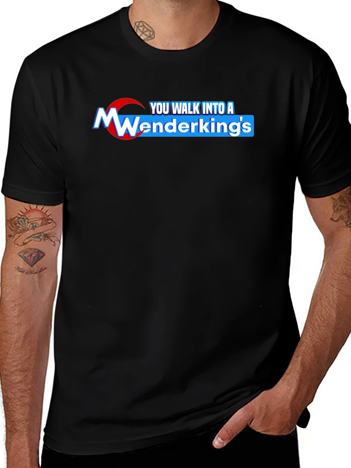 Wenderkings Black T-Shirt: You Walk Into A...