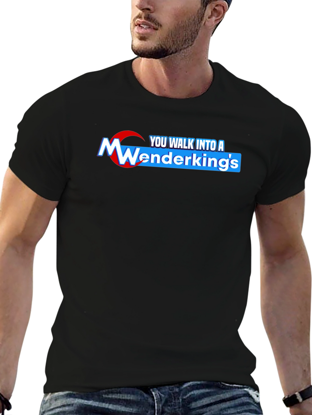 Wenderkings Black T-Shirt: You Walk Into A...