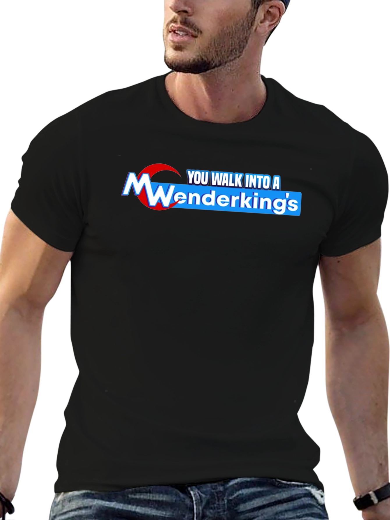 Wenderkings Black T-Shirt: You Walk Into A...