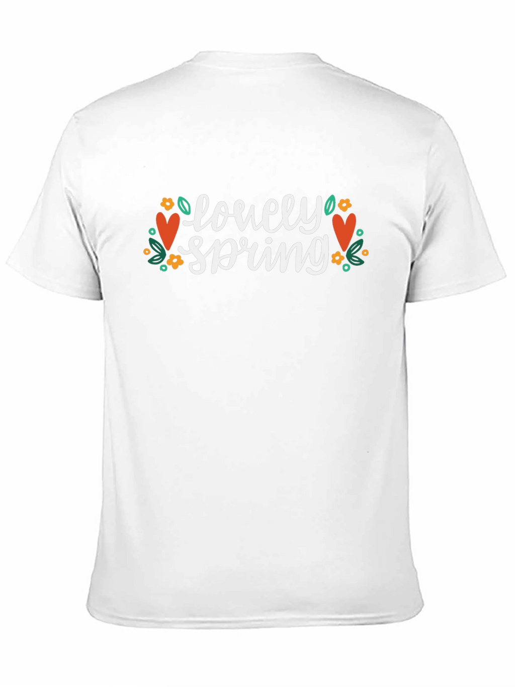 Lovely Spring Graphic Tee - Black Crew Neck T-Shirt