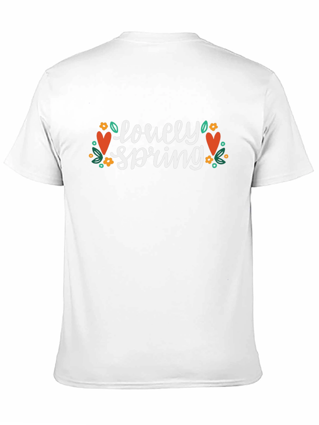 Lovely Spring Graphic Tee - Black Crew Neck T-Shirt