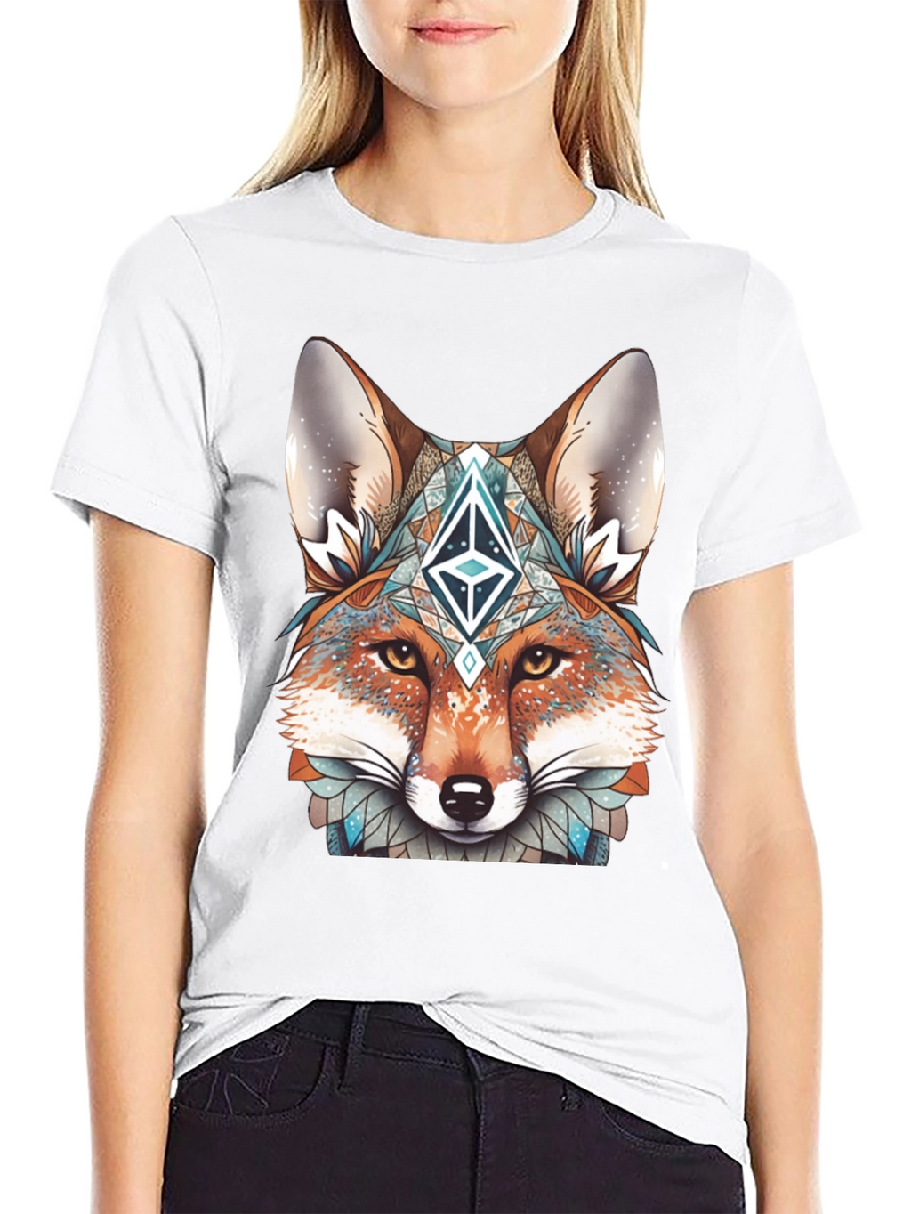 Fox Head Graphic T-Shirt - Unique Design