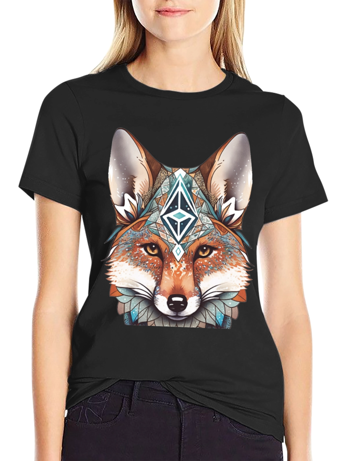 Fox Head Graphic T-Shirt - Unique Design