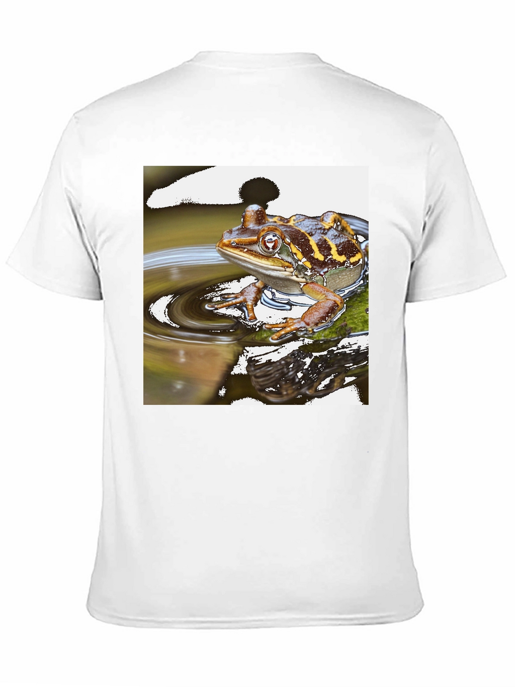 Frog in Water Mens Black T-shirt