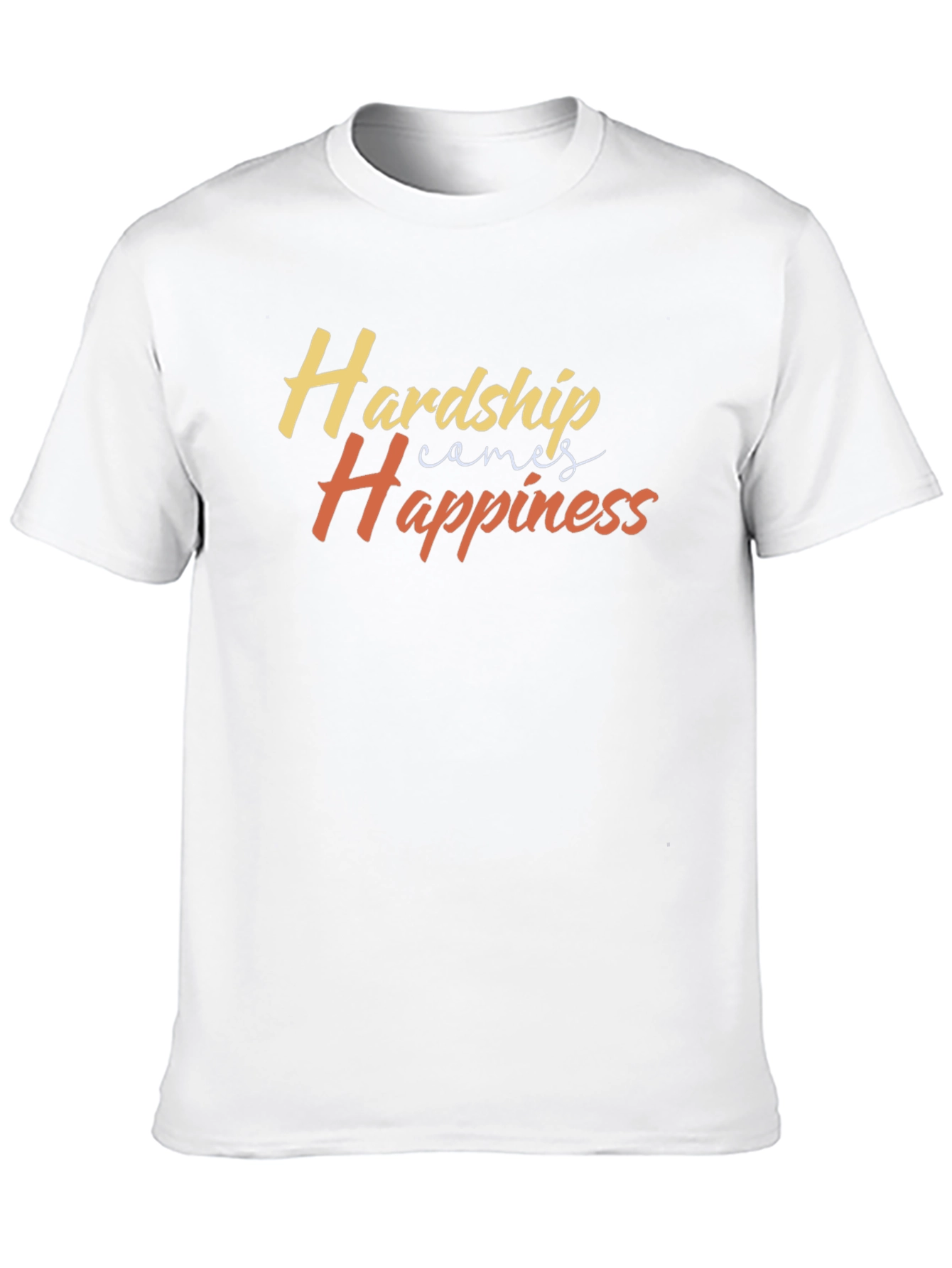 Hardship Comes Happiness Black T-Shirt