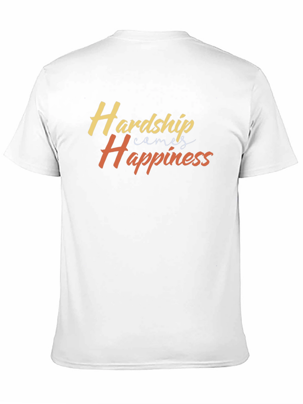 Hardship Comes Happiness Black T-Shirt