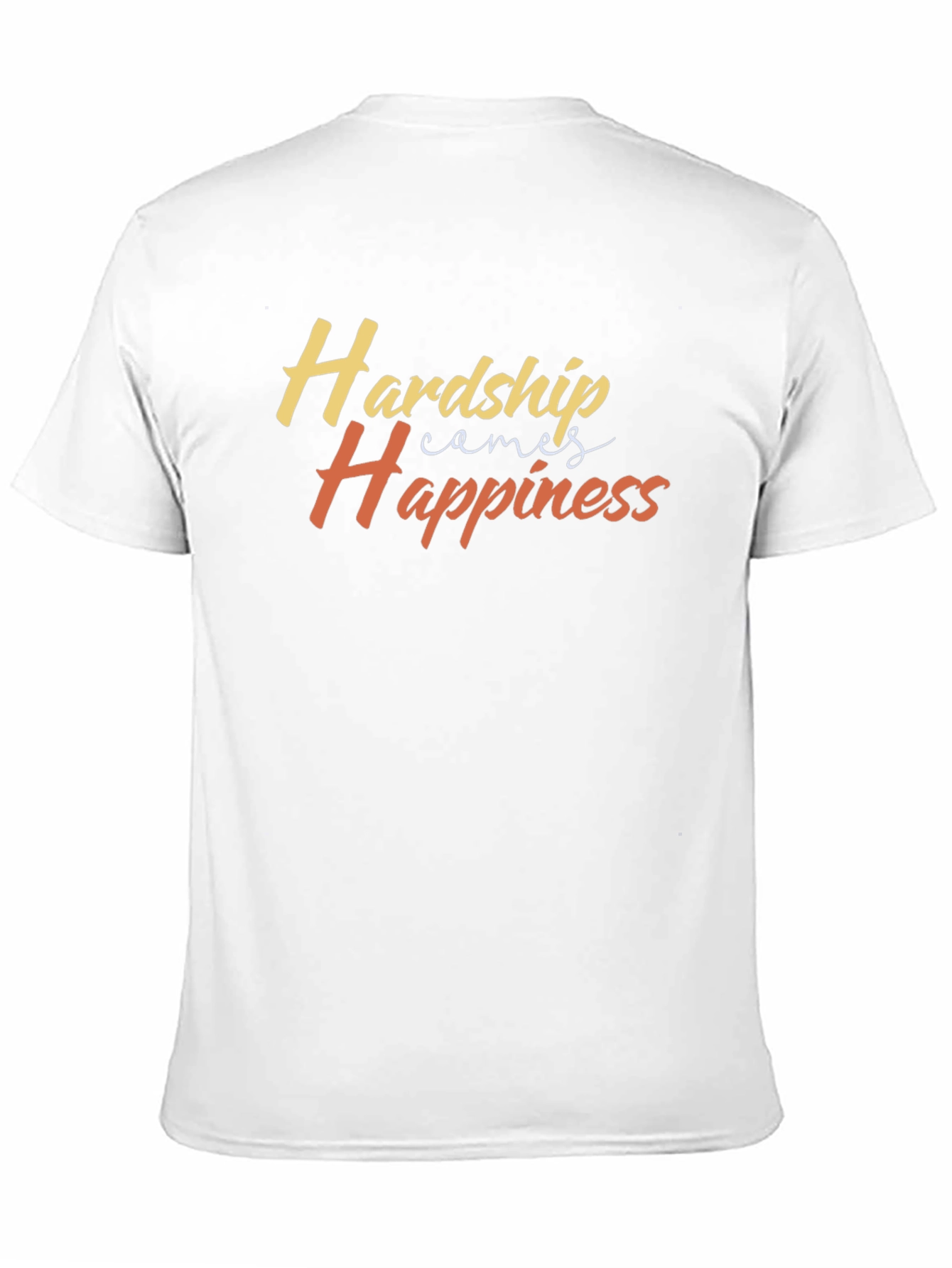Hardship Comes Happiness Black T-Shirt