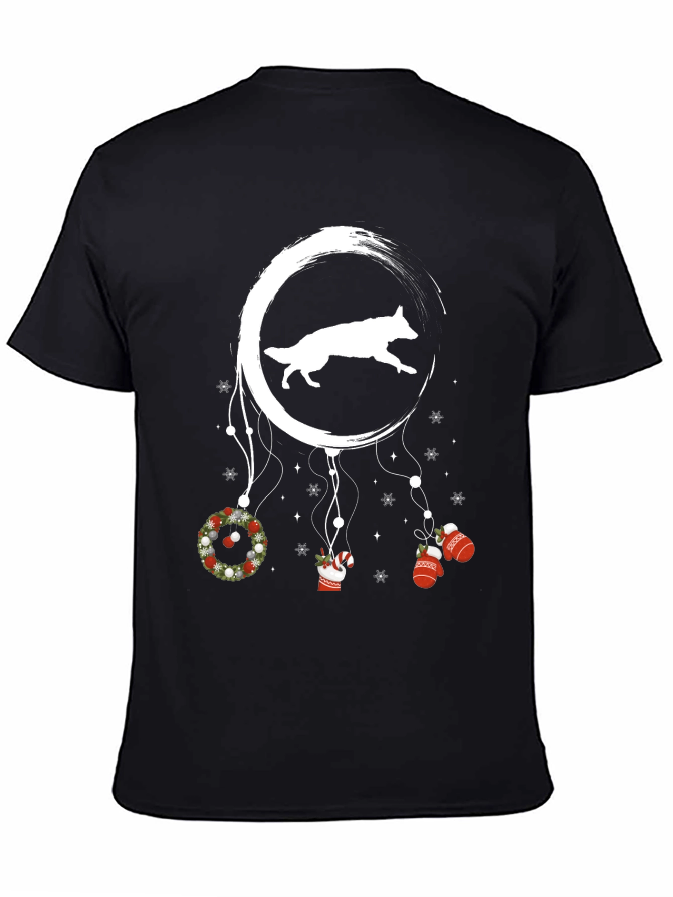 Dog Moon Christmas T-Shirt