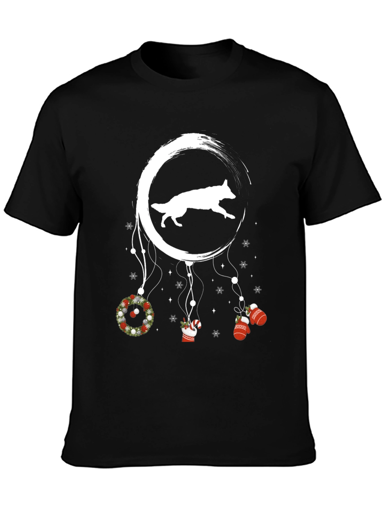 Dog Moon Christmas T-Shirt