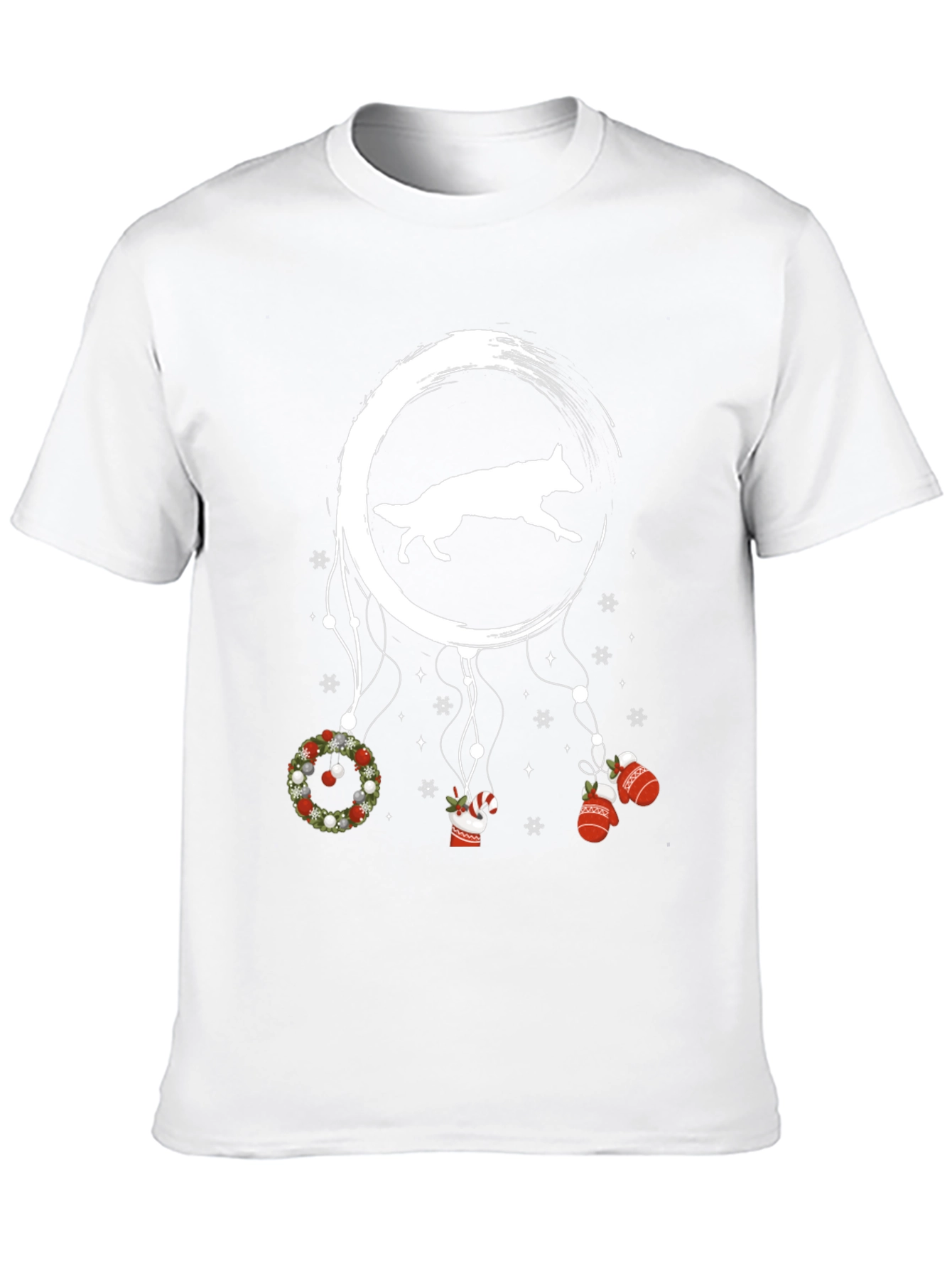 Dog Moon Christmas T-Shirt