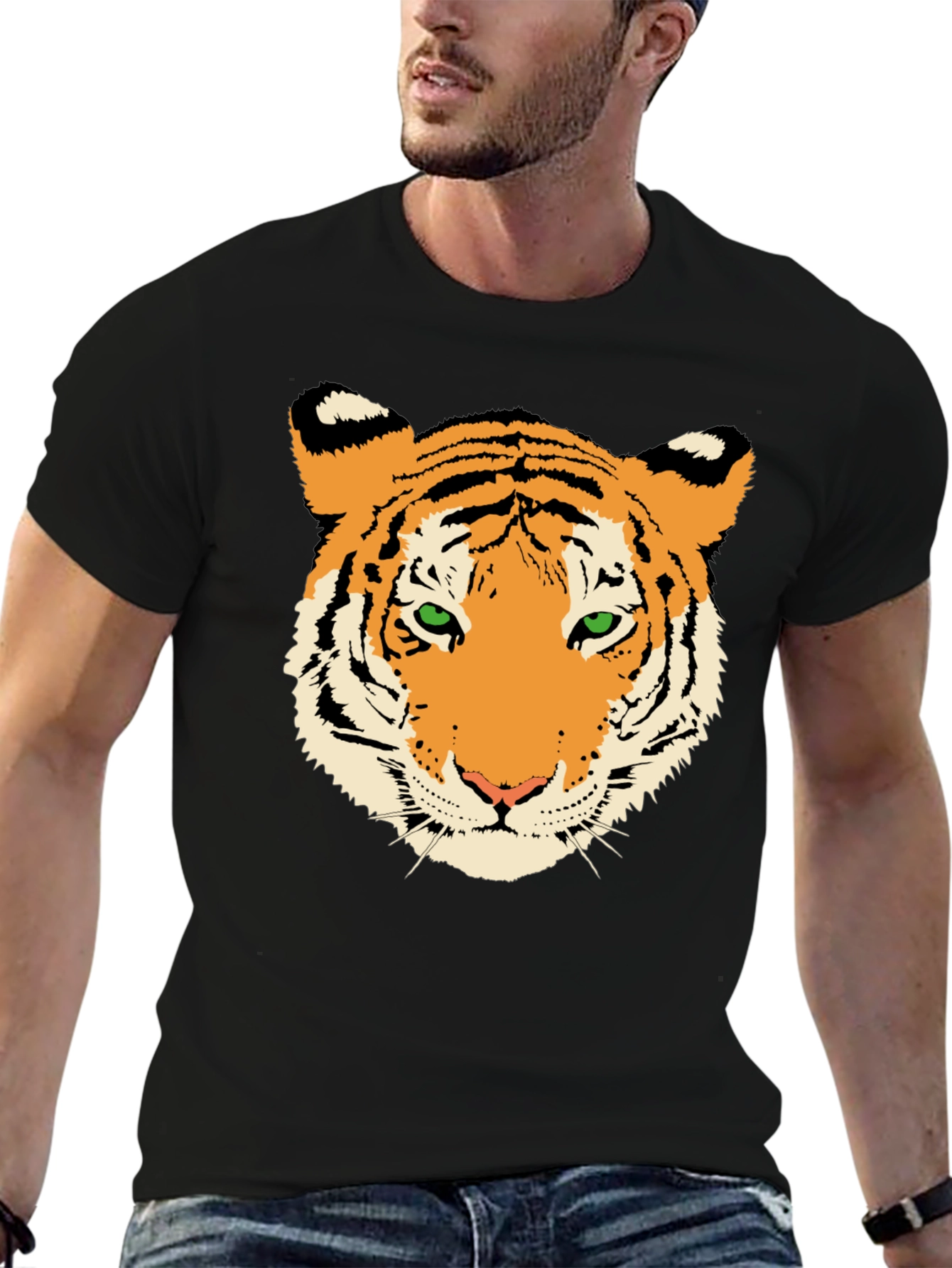 Tiger Graphic Print Mens T-Shirt