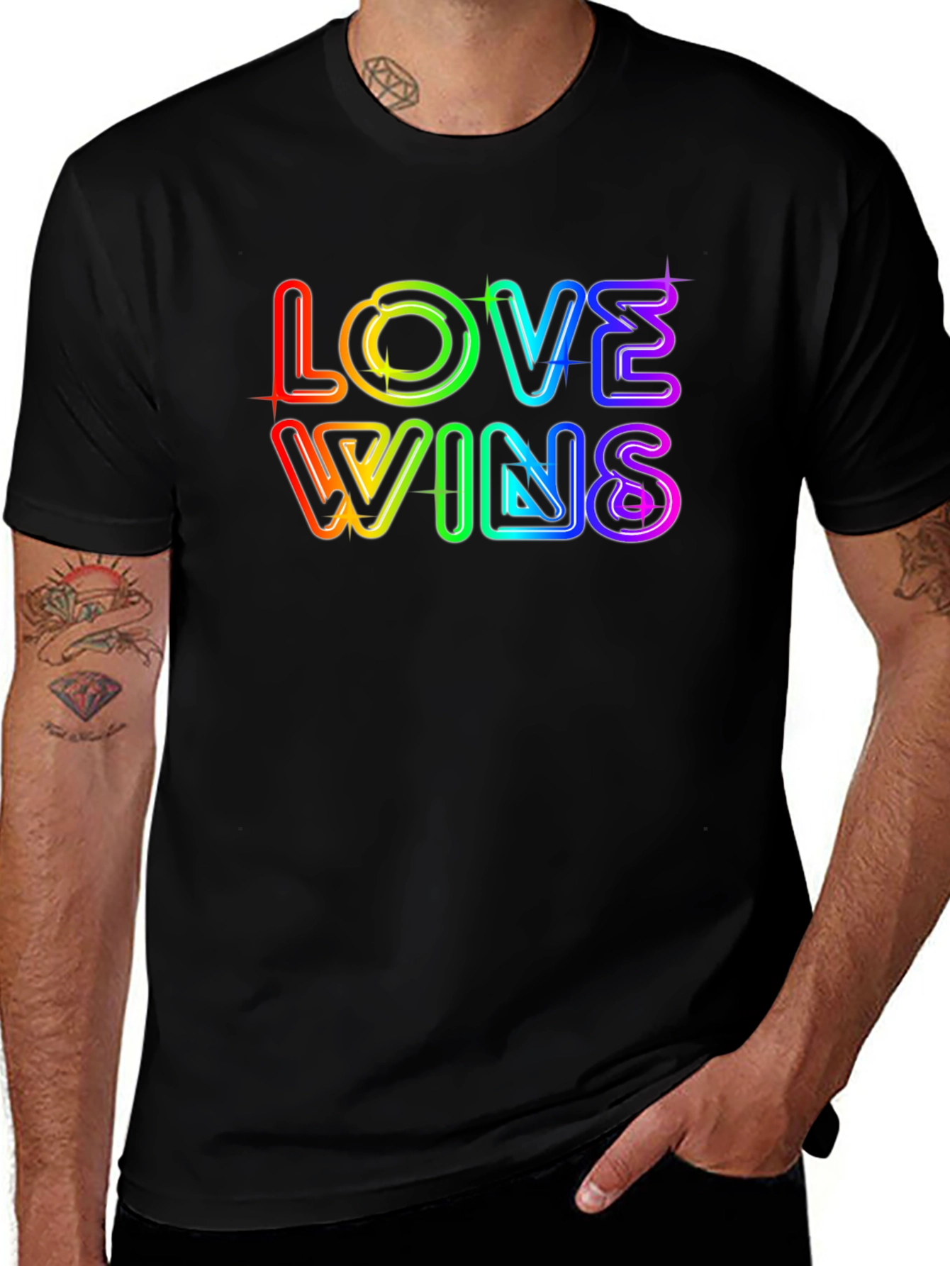 Love Wins Rainbow Graphic T-Shirt
