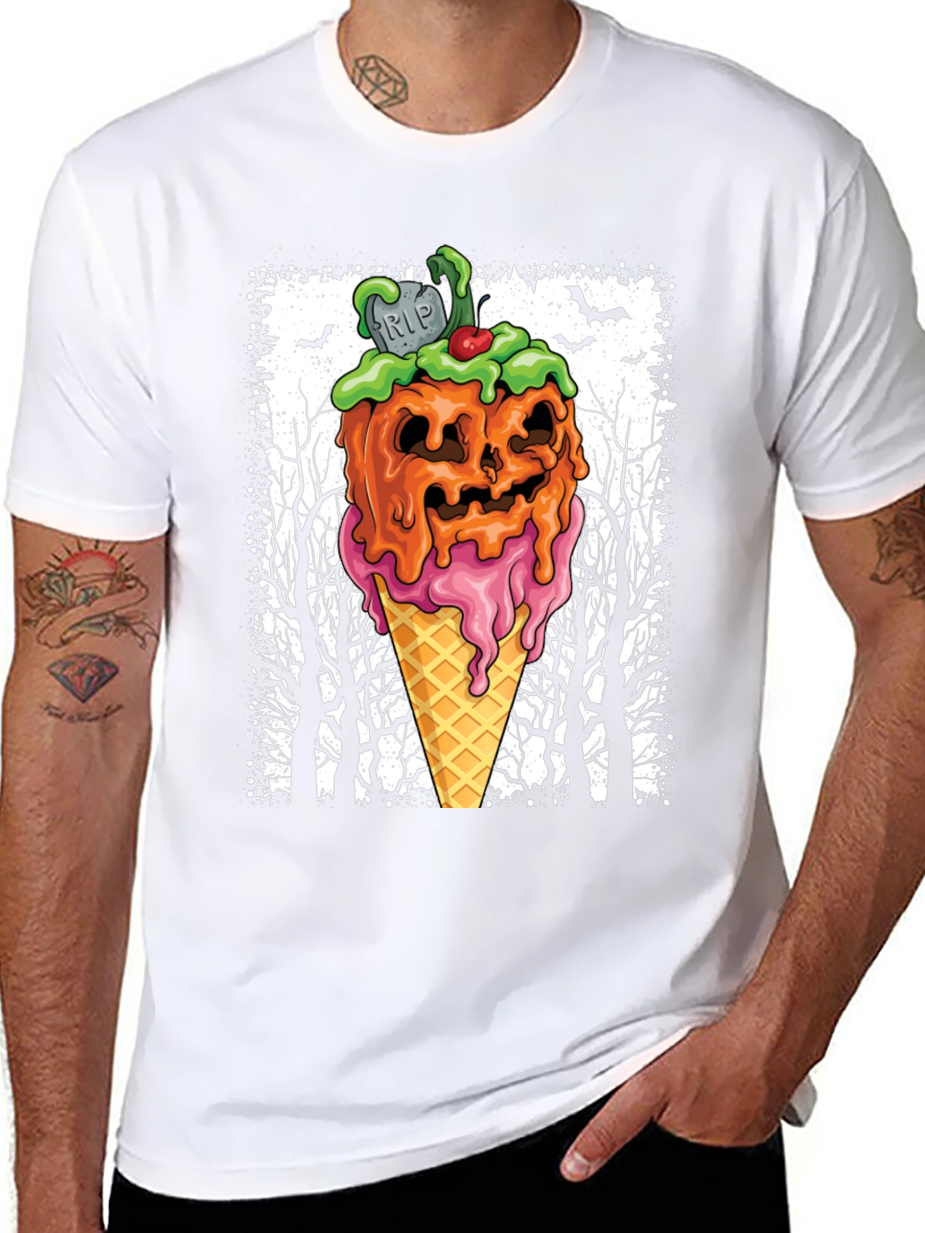Halloween Pumpkin Ice Cream T-Shirt