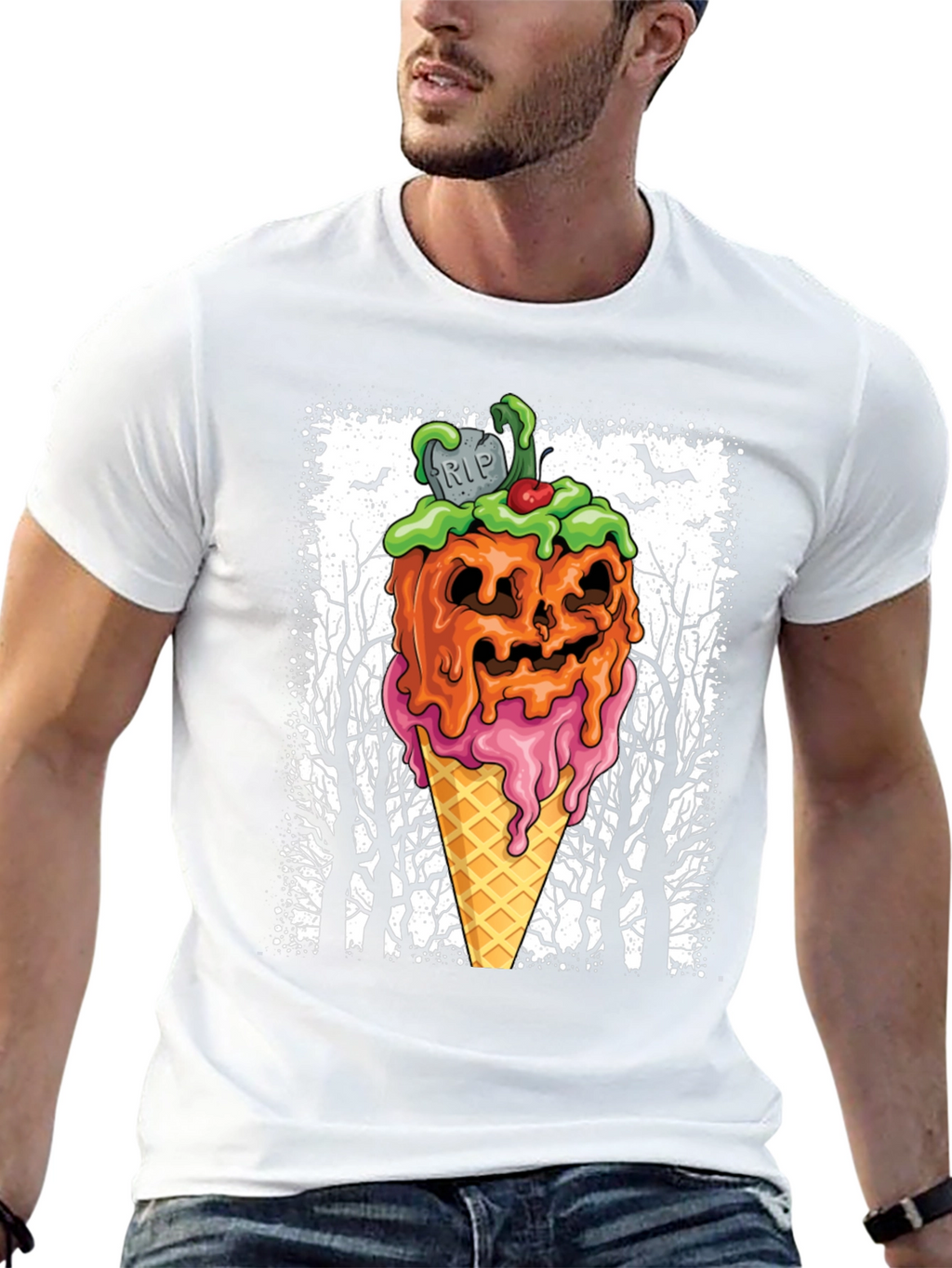 Halloween Pumpkin Ice Cream T-Shirt