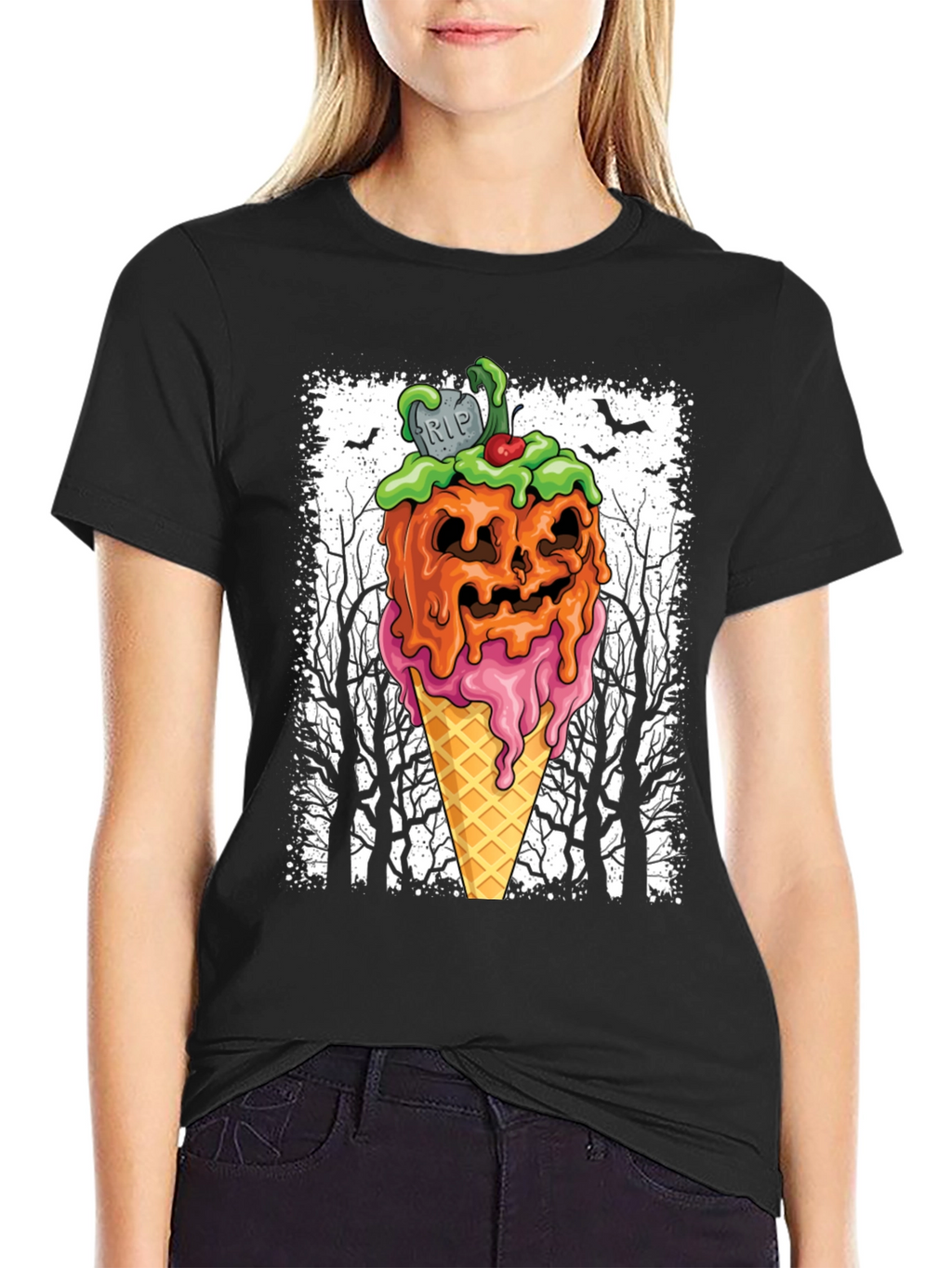 Halloween Pumpkin Ice Cream T-Shirt