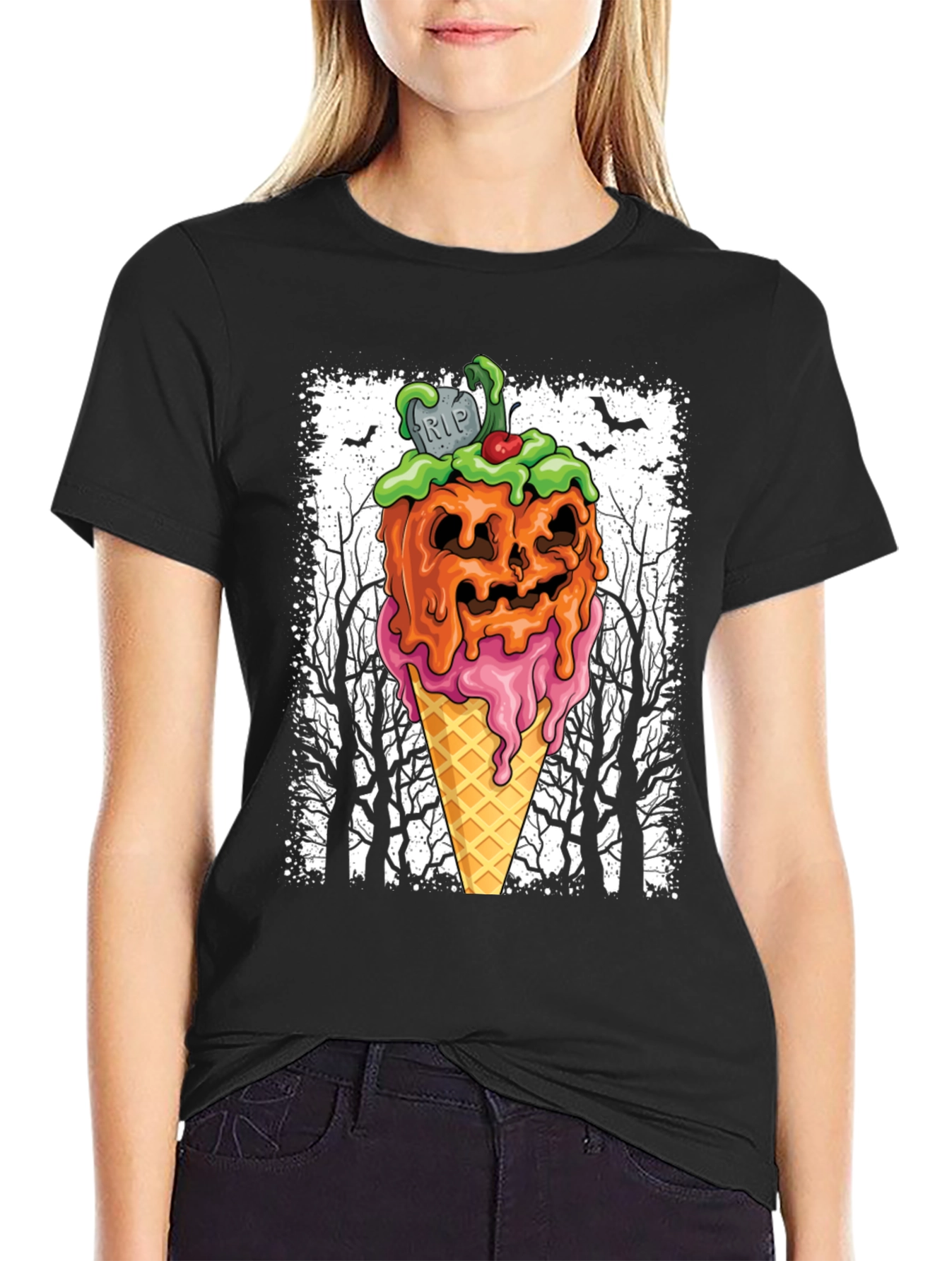Halloween Pumpkin Ice Cream T-Shirt