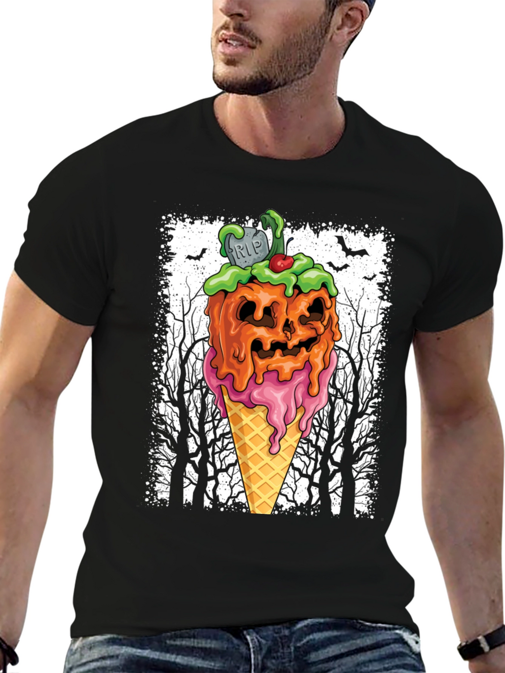 Halloween Pumpkin Ice Cream T-Shirt