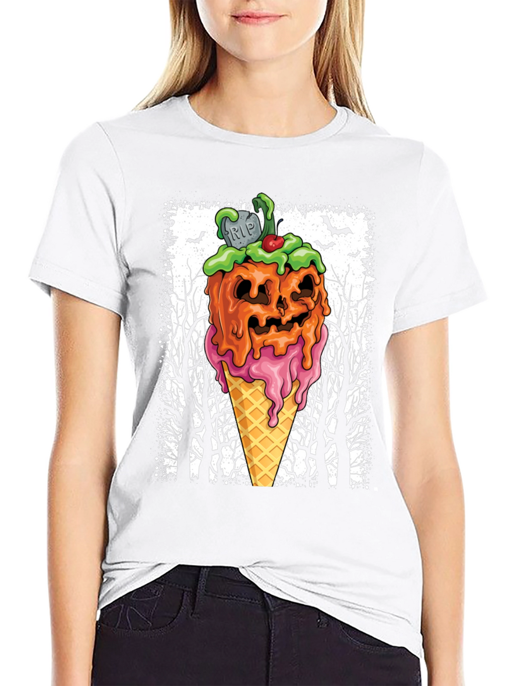 Halloween Pumpkin Ice Cream T-Shirt