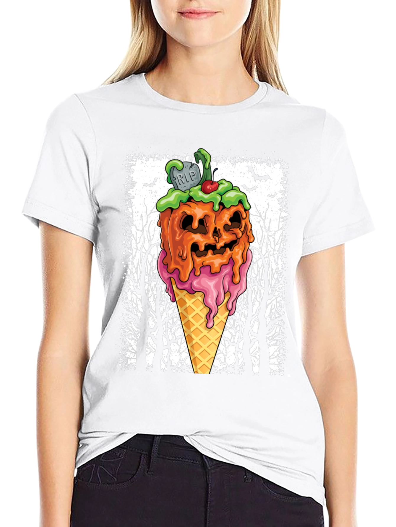 Halloween Pumpkin Ice Cream T-Shirt