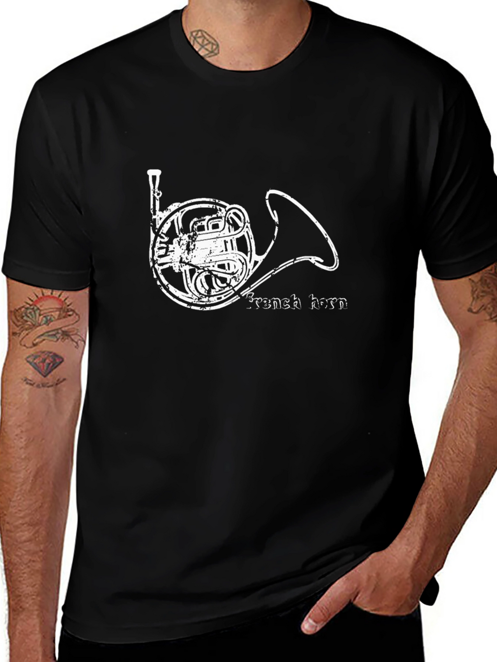 French Horn Graphic T-Shirt
