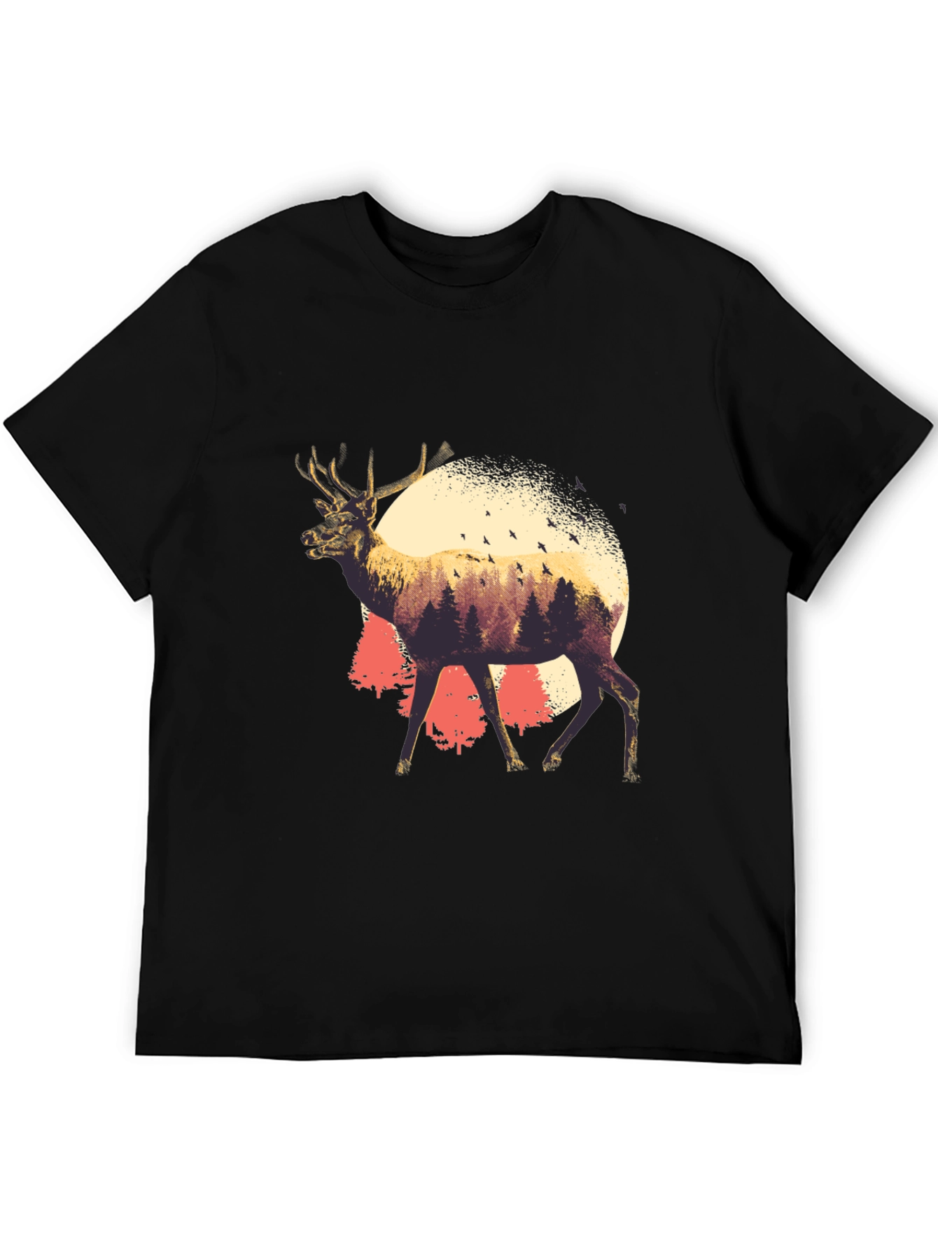 Nature Deer Graphic T-Shirt