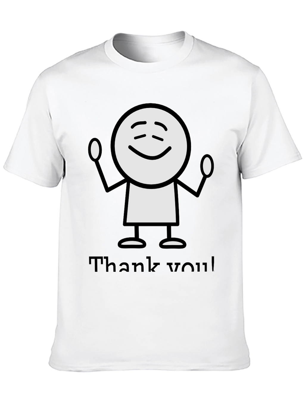 Funny Thank You Stick Figure Graphic Tee