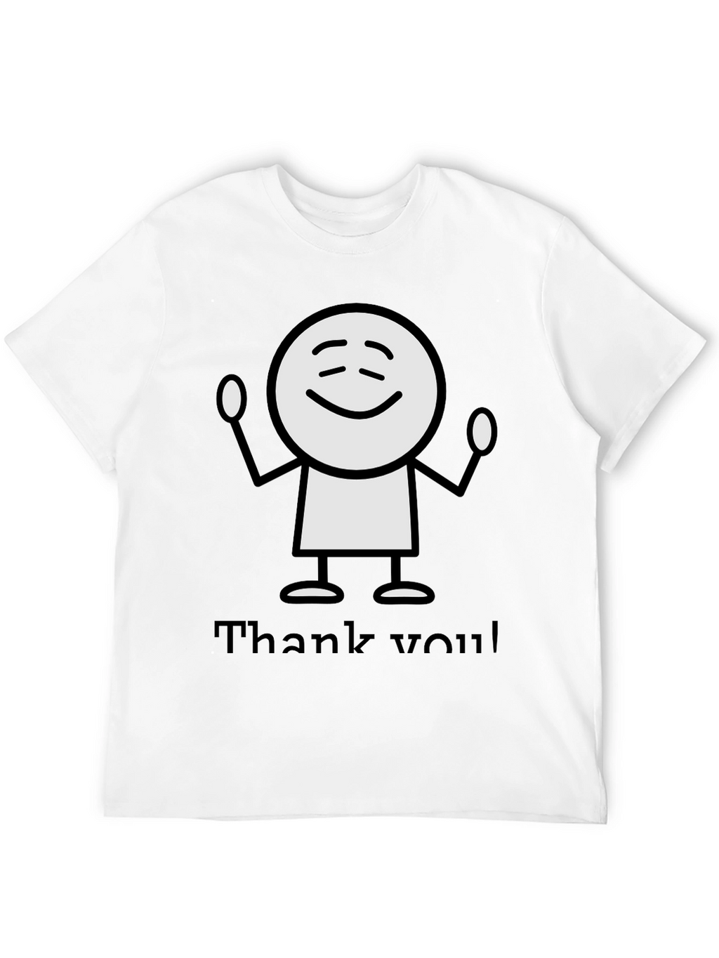 Funny Thank You Stick Figure Graphic Tee