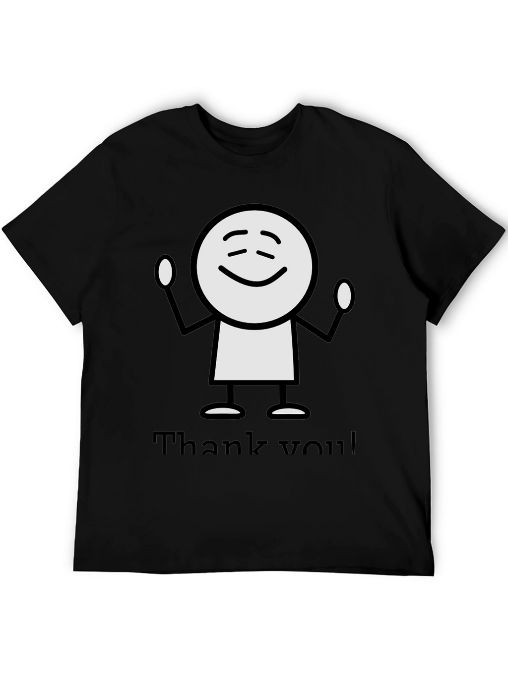 Funny Thank You Stick Figure Graphic Tee