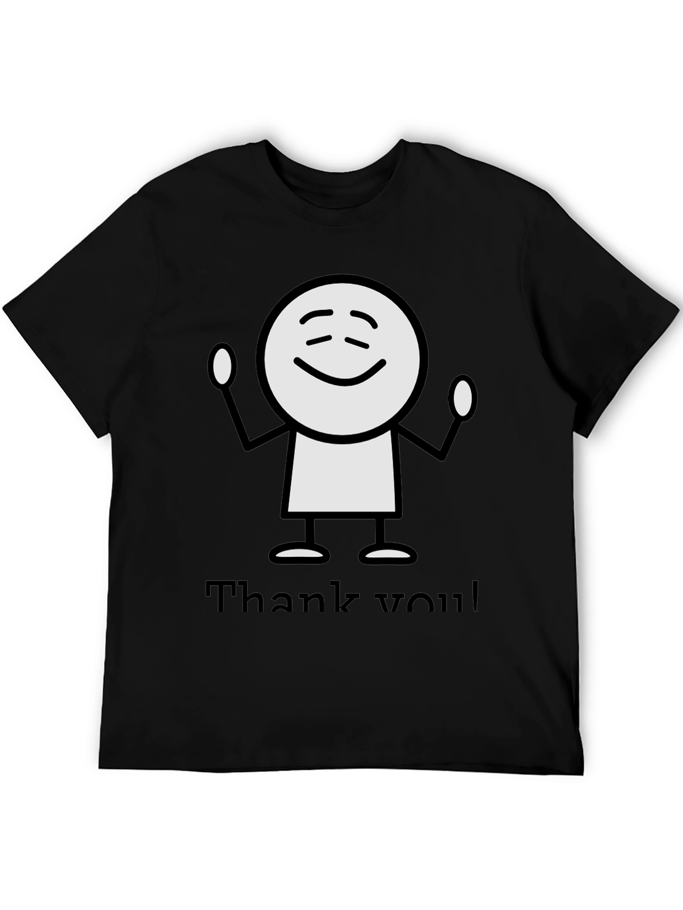 Funny Thank You Stick Figure Graphic Tee