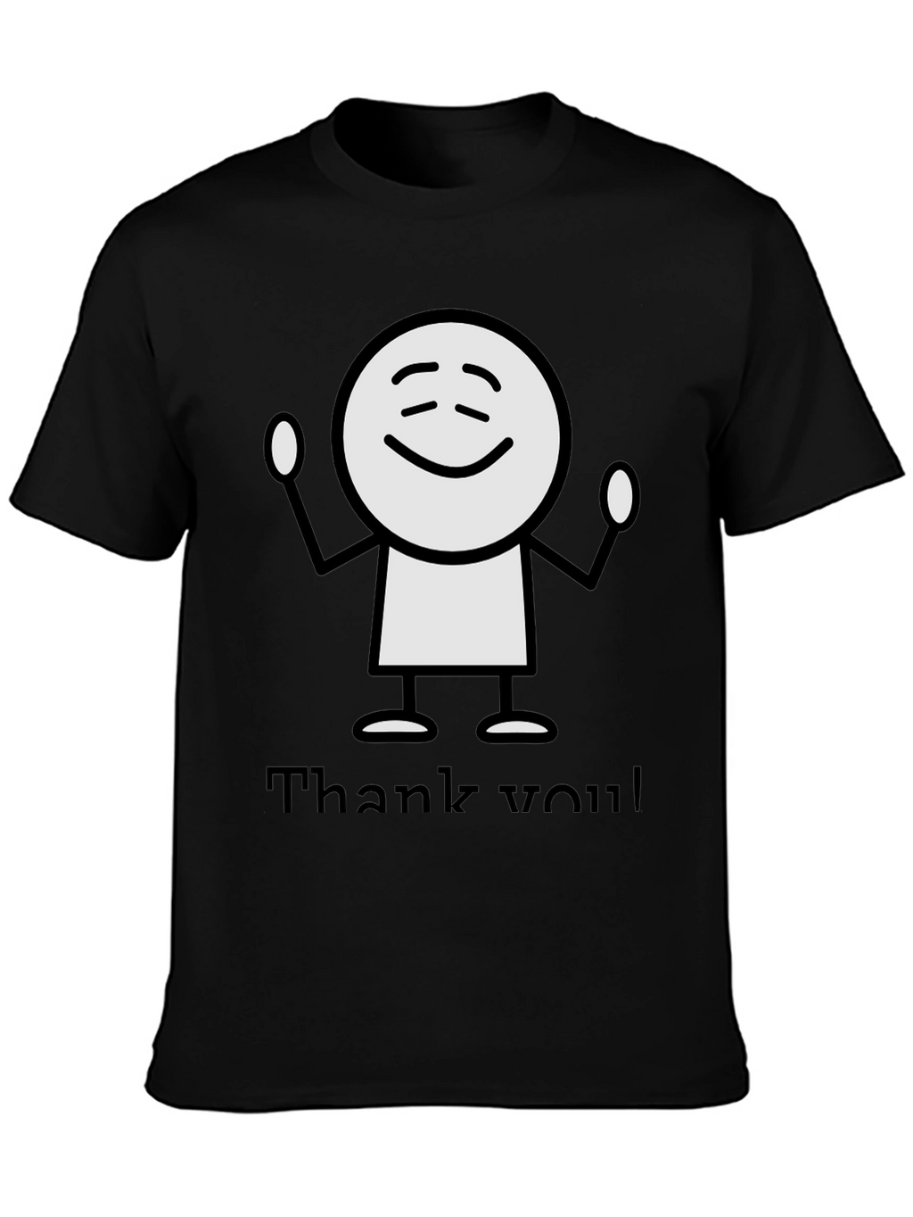 Funny Thank You Stick Figure Graphic Tee