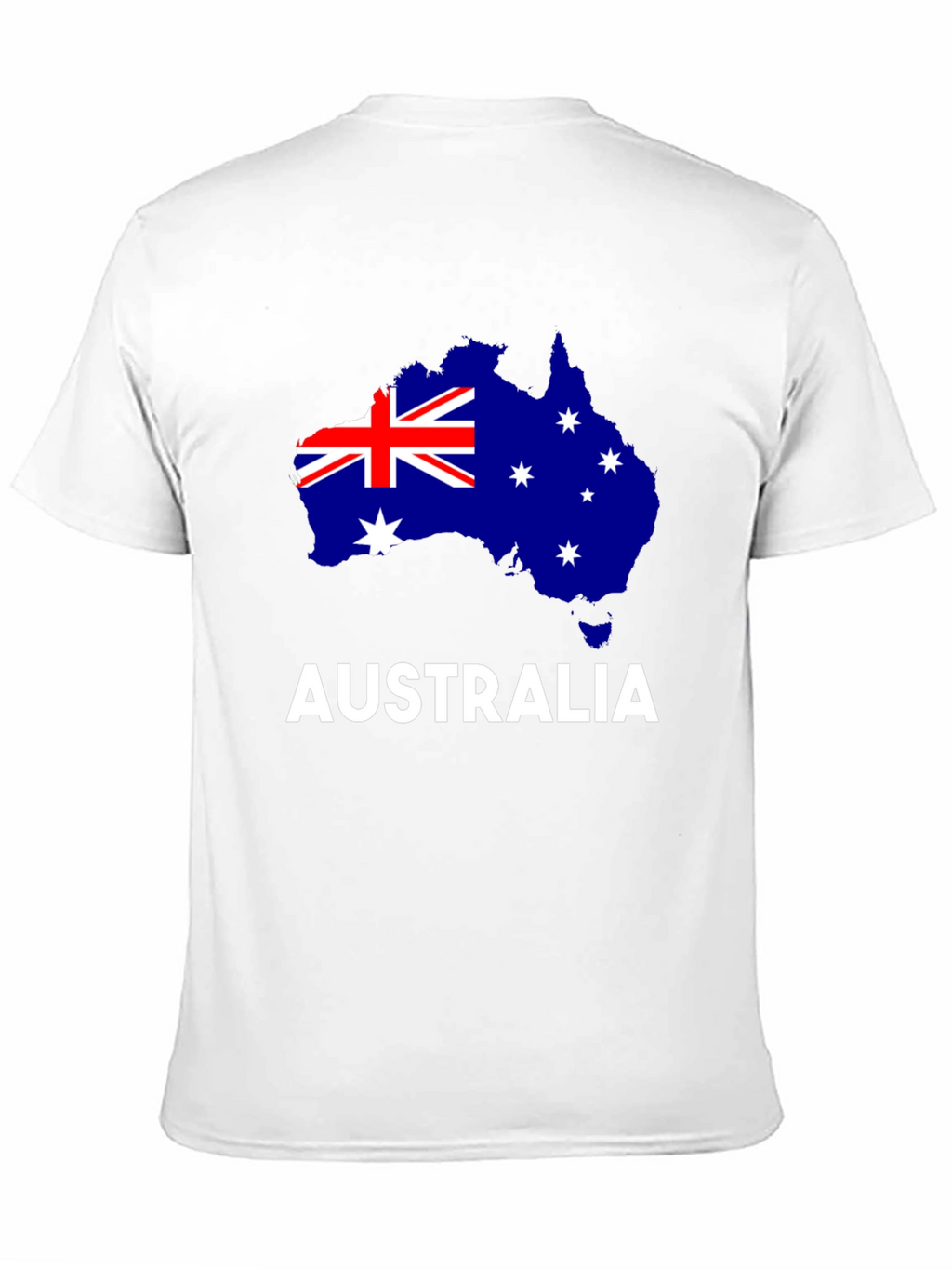 Australia Flag Map Graphic Tee - Black Cotton