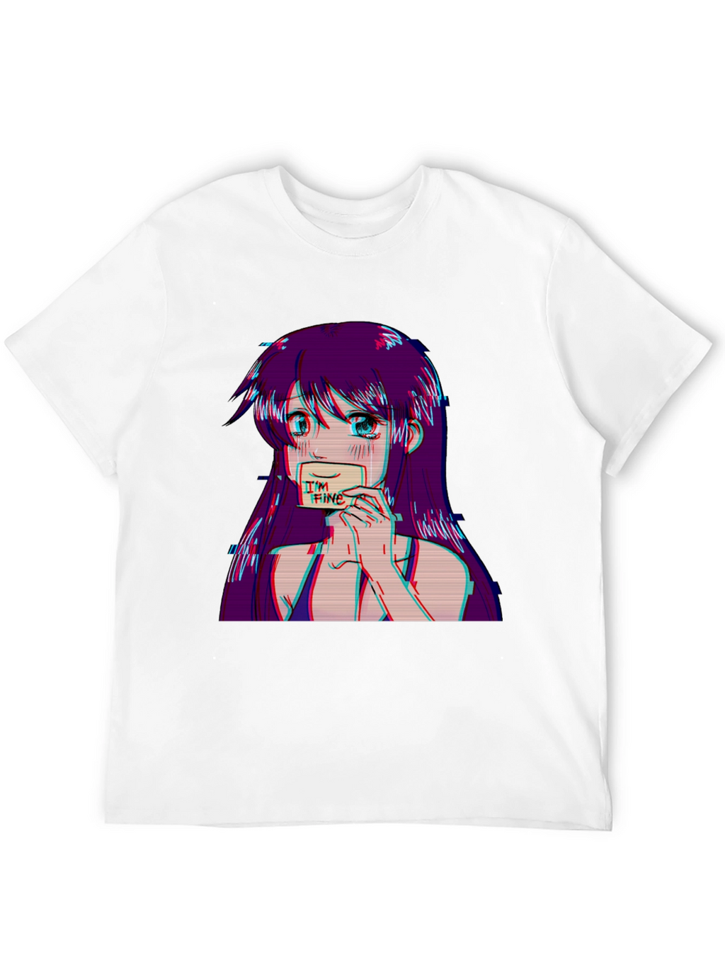 Anime Girl Im Fine Graphic Tee