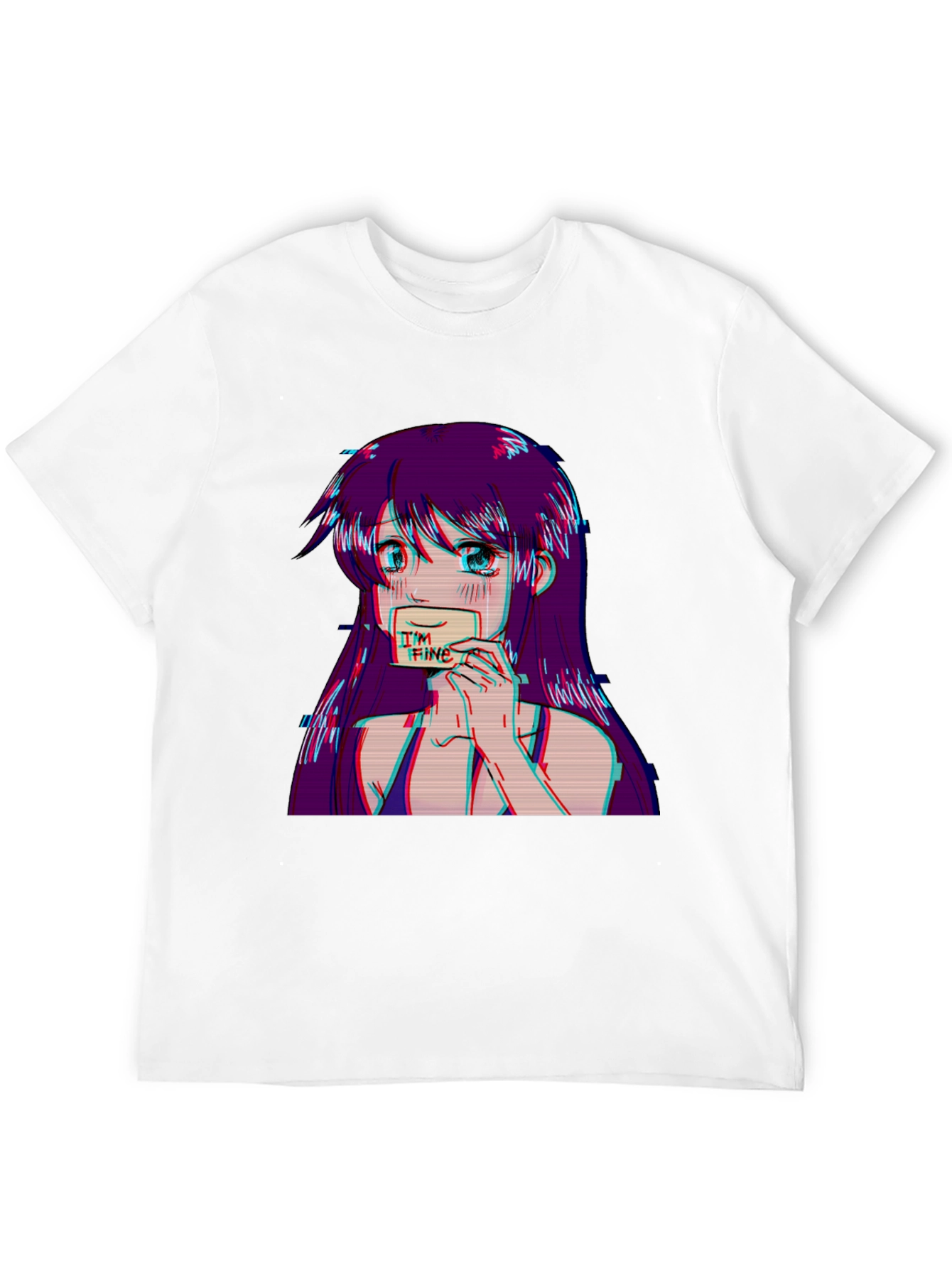 Anime Girl Im Fine Graphic Tee