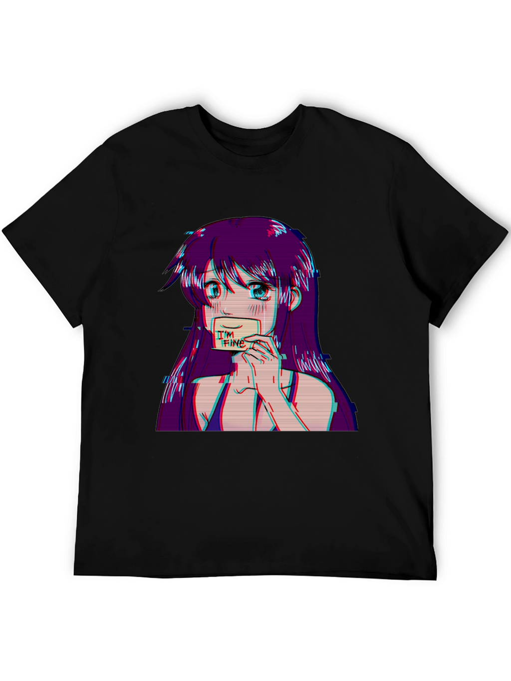 Anime Girl Im Fine Graphic Tee