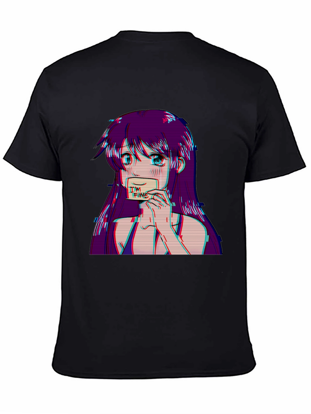Anime Girl Im Fine Graphic Tee