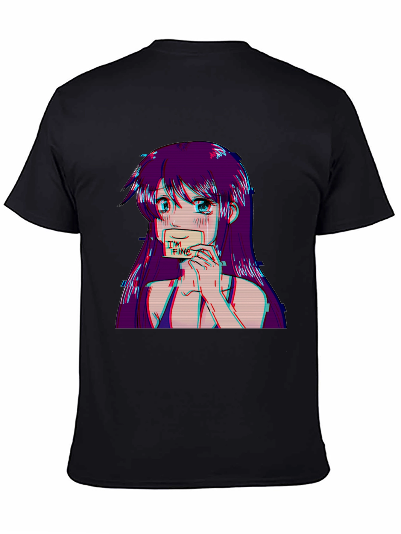 Anime Girl Im Fine Graphic Tee